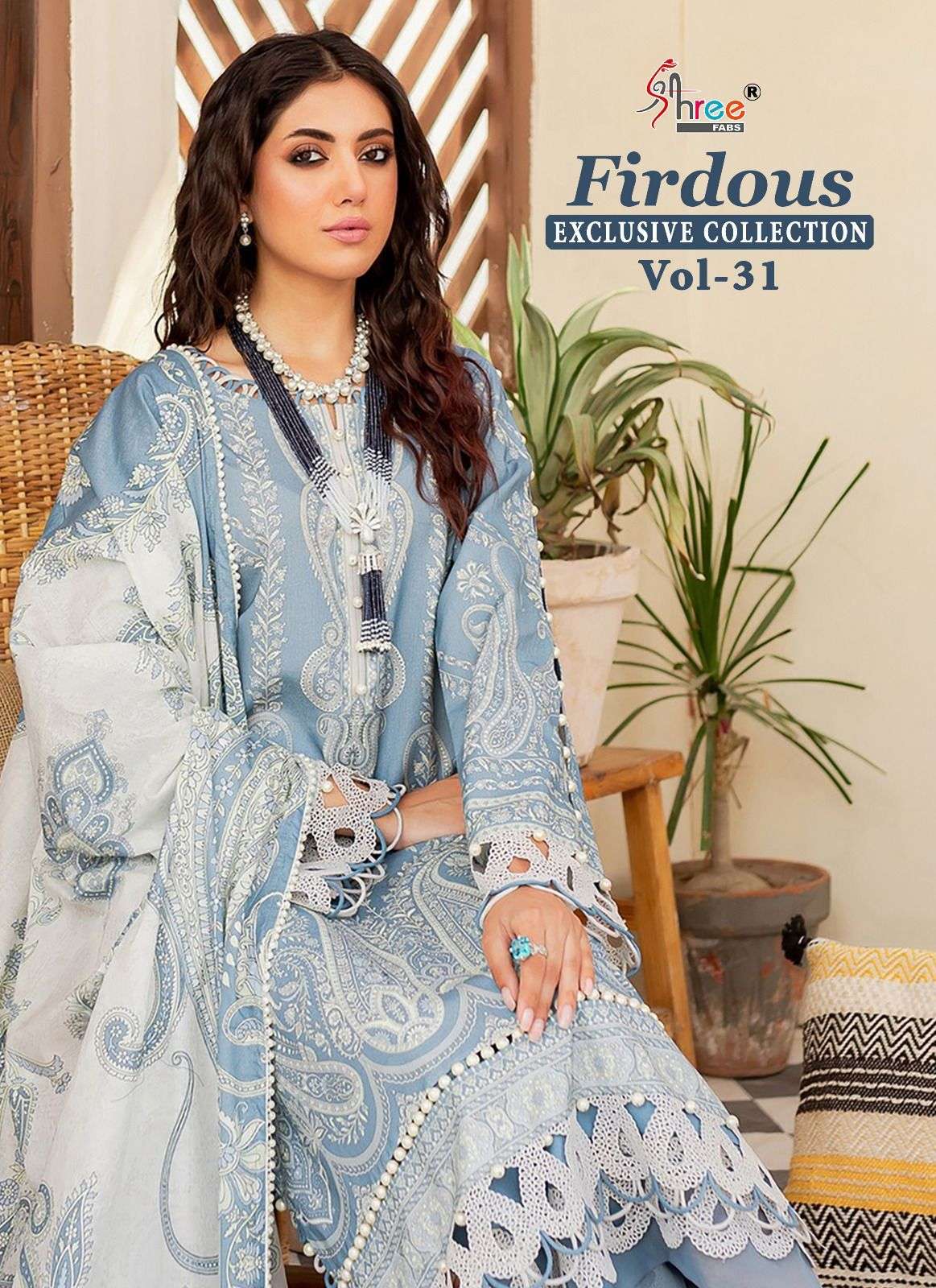 FIRDOUS EXCLUSIVE COLLECTION VOL-31 BY SHREE FABS 3306 TO 3313 SERIES PAKISTANI LAWN DRESSES