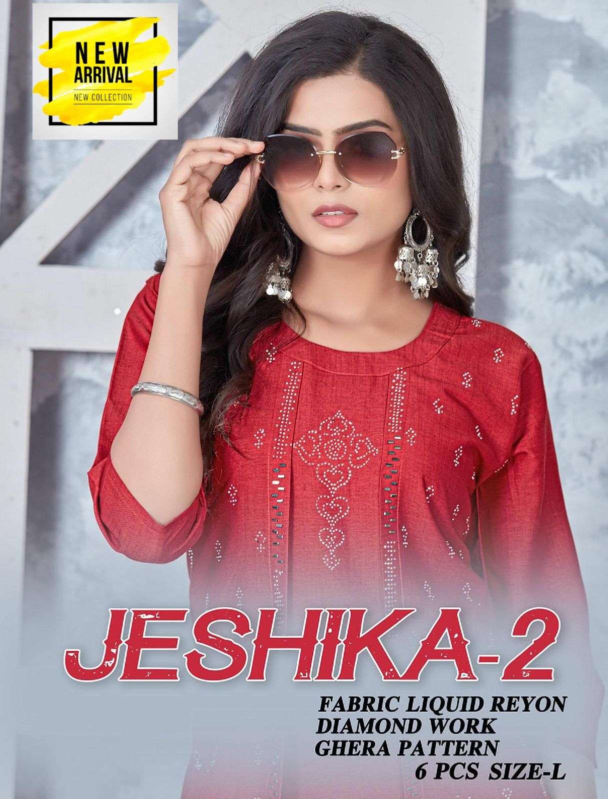 FT JESHIKA-2 BY ASLIWHOLESALE 1001 TO 1006 SERIES FANCY RAYON WORK KRUTIS