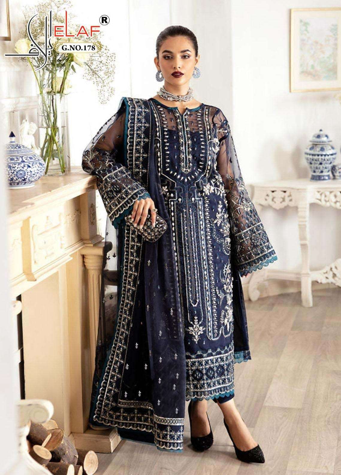 G-178 HIT DESIGN BY ELAF FAUX GEORGETTE WORK PAKISTANI DRESS