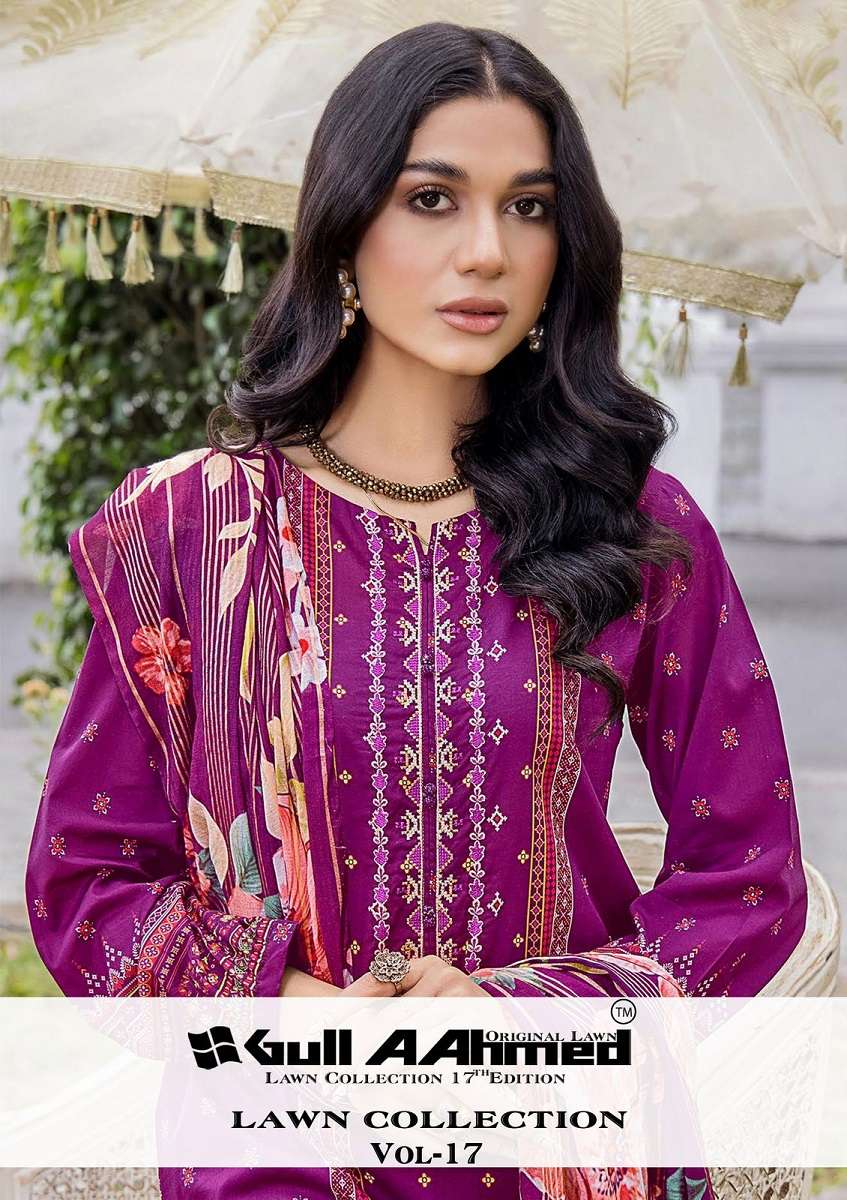 GULL AAHMED VOL-17 BY GULL AAHMED 161 TO 166 SERIES COTTON PRINT DRESSES