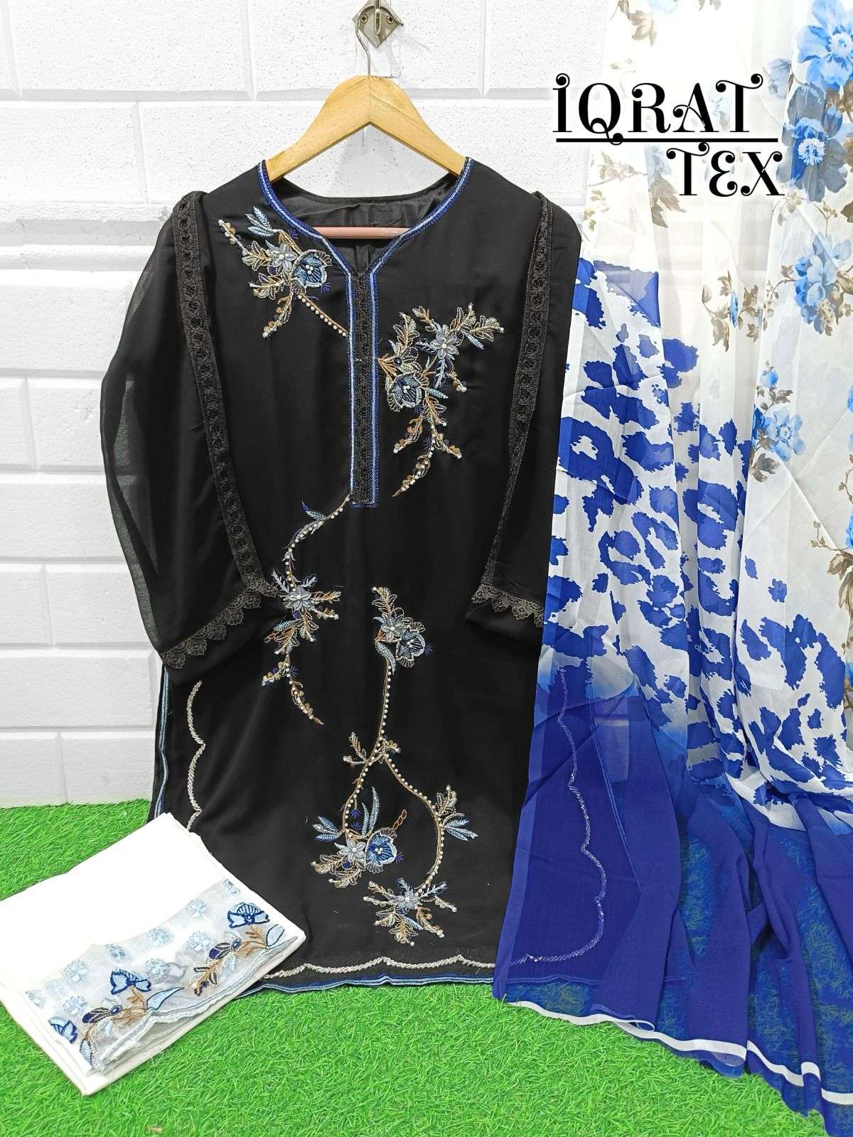 IQRAT TEX 5010 DESIGN BY ASLIWHOLESALE GEORGETTE EMBROIDERY PAKISTANI DRESS