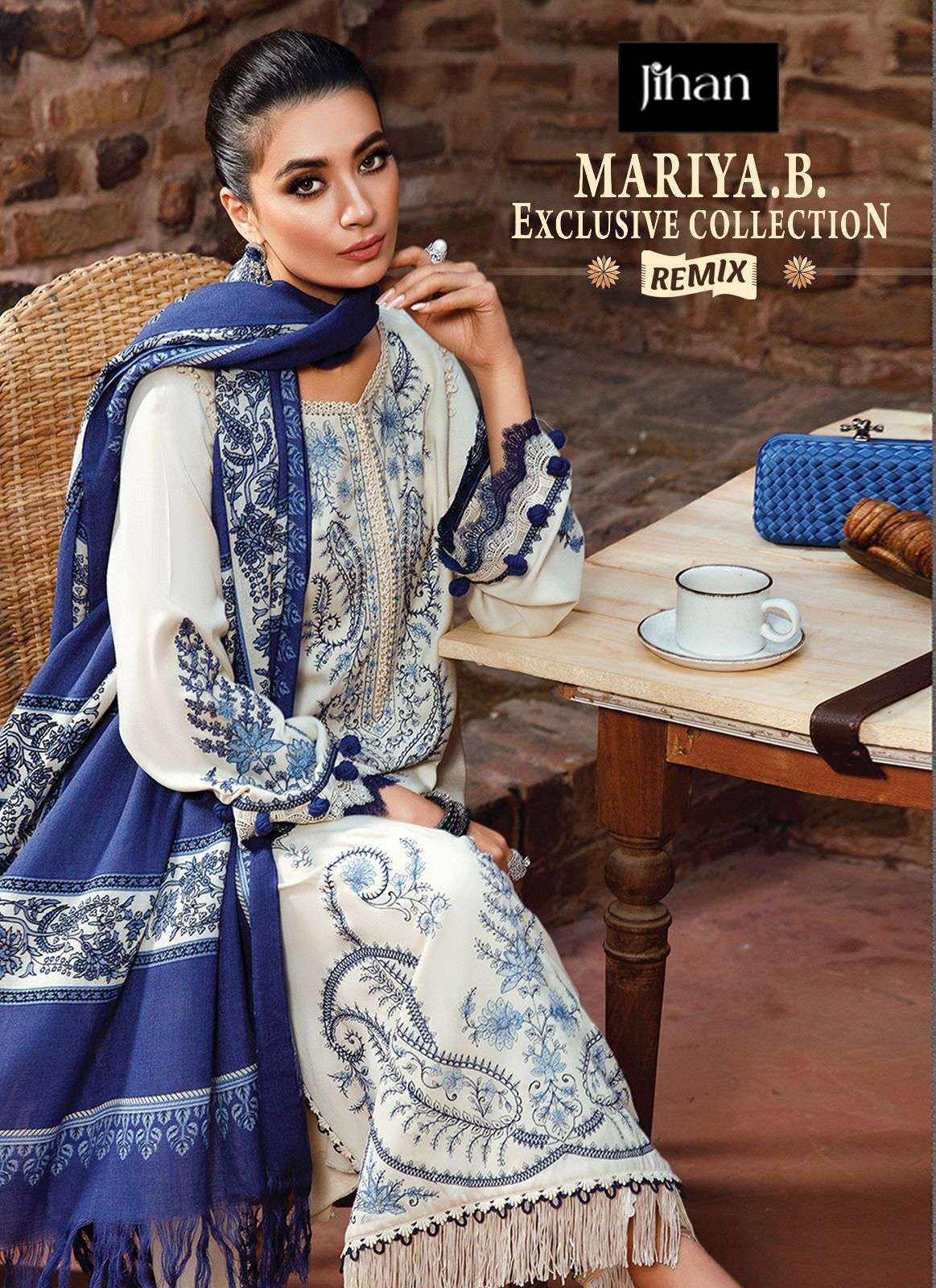 JIHAN 3252 BY JIHAN DESIGNER PURE HEAVY COTTON EMBROIDERY DRESSES 