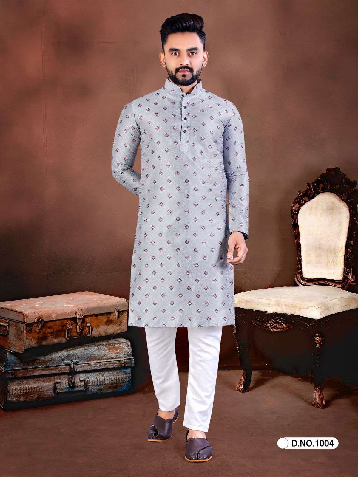 KURTA ESSENCE VOL-2 BY ASLIWHOLESALE JACQUARD SILK MENS KURTA PAJAMA