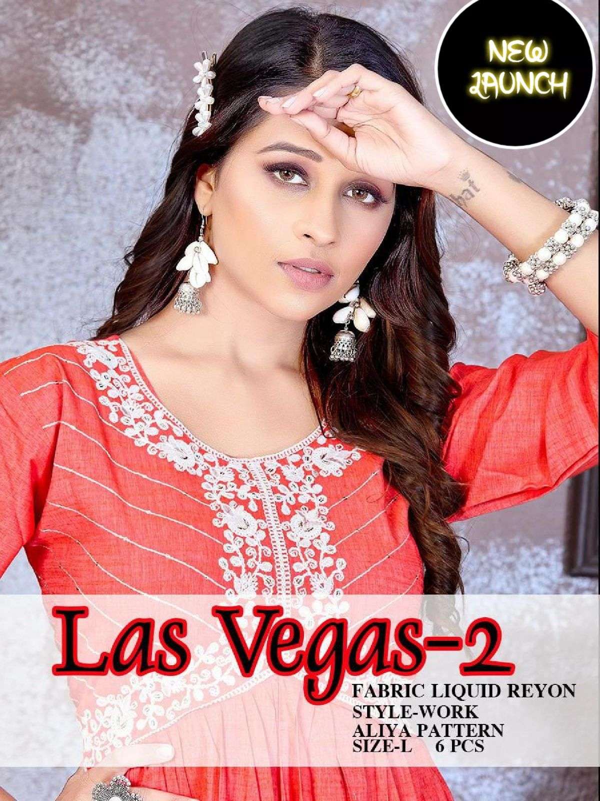 LAS VEGAS VOL-2 BY ASLIWHOLESALE 1001 TO 1006 SERIES FANCY RAYON KURTIS