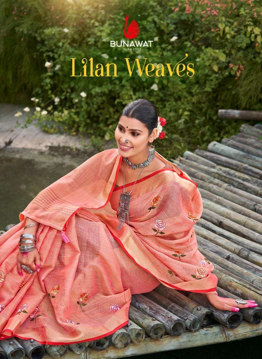 LILAN WEAVES BY BUNAWAT 1001 TO 1008 SERIES DESIGNER COTTON WORK SAREES