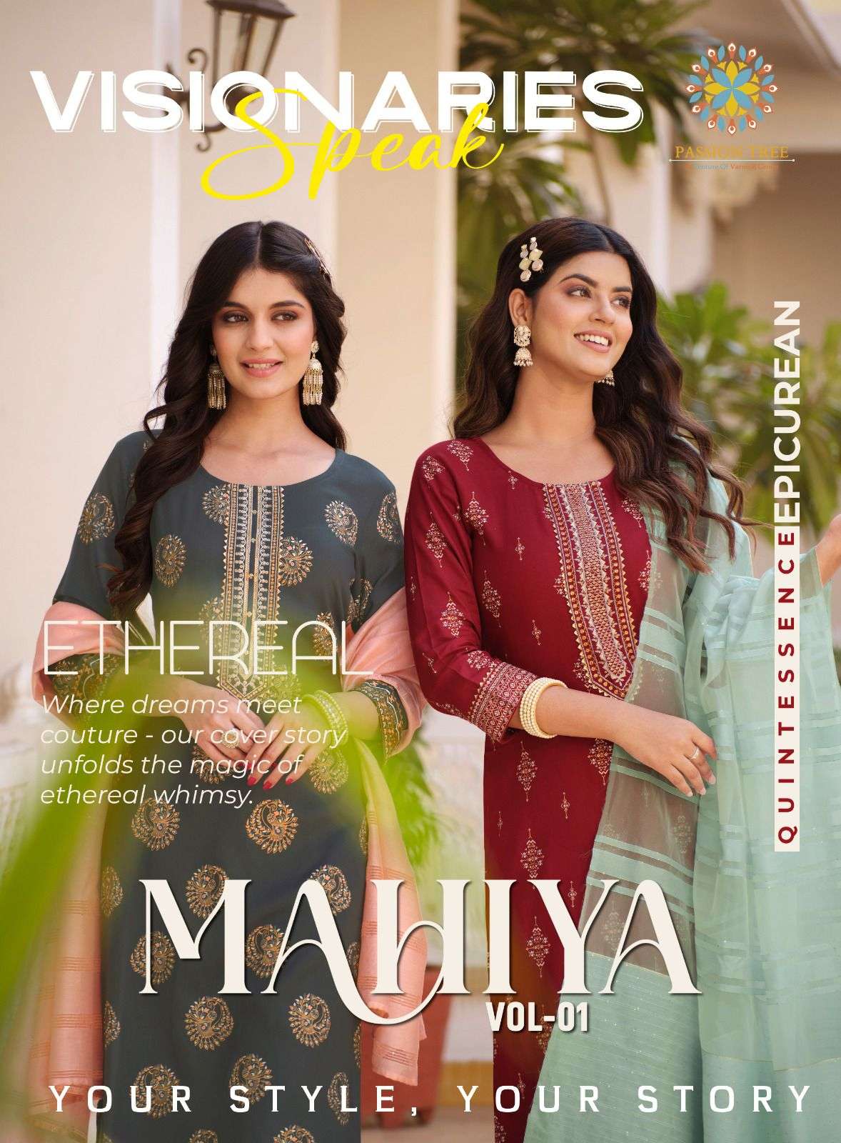 MAHIYA VOL-1 BY PASSION TREE 1001 TO 1008 SERIES RAYON PRINT DRESSES