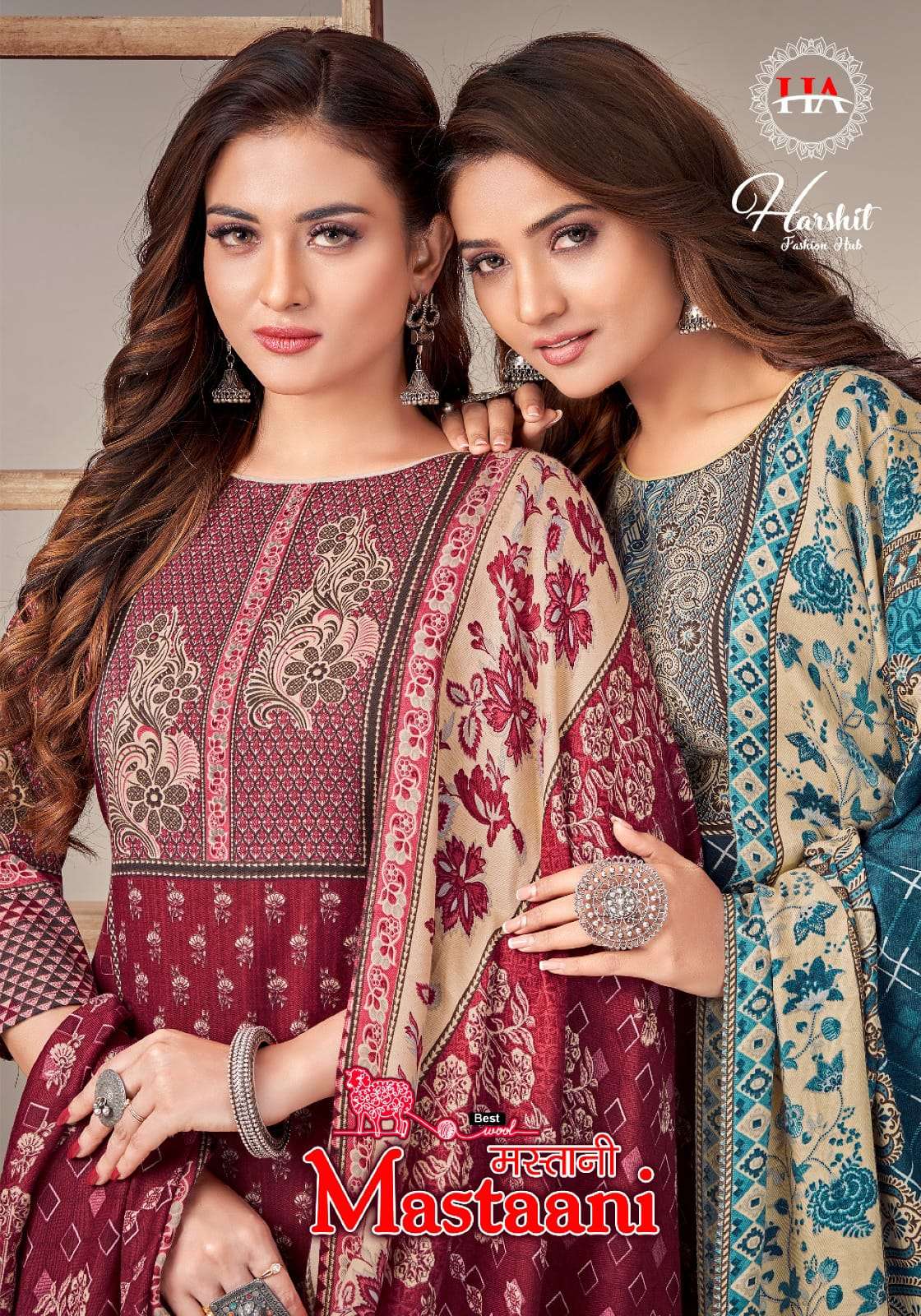 MASTAANI BY HARSHIT FASHION HUB 947-001 TO 947-008 SERIES PASHMINA DRESSES