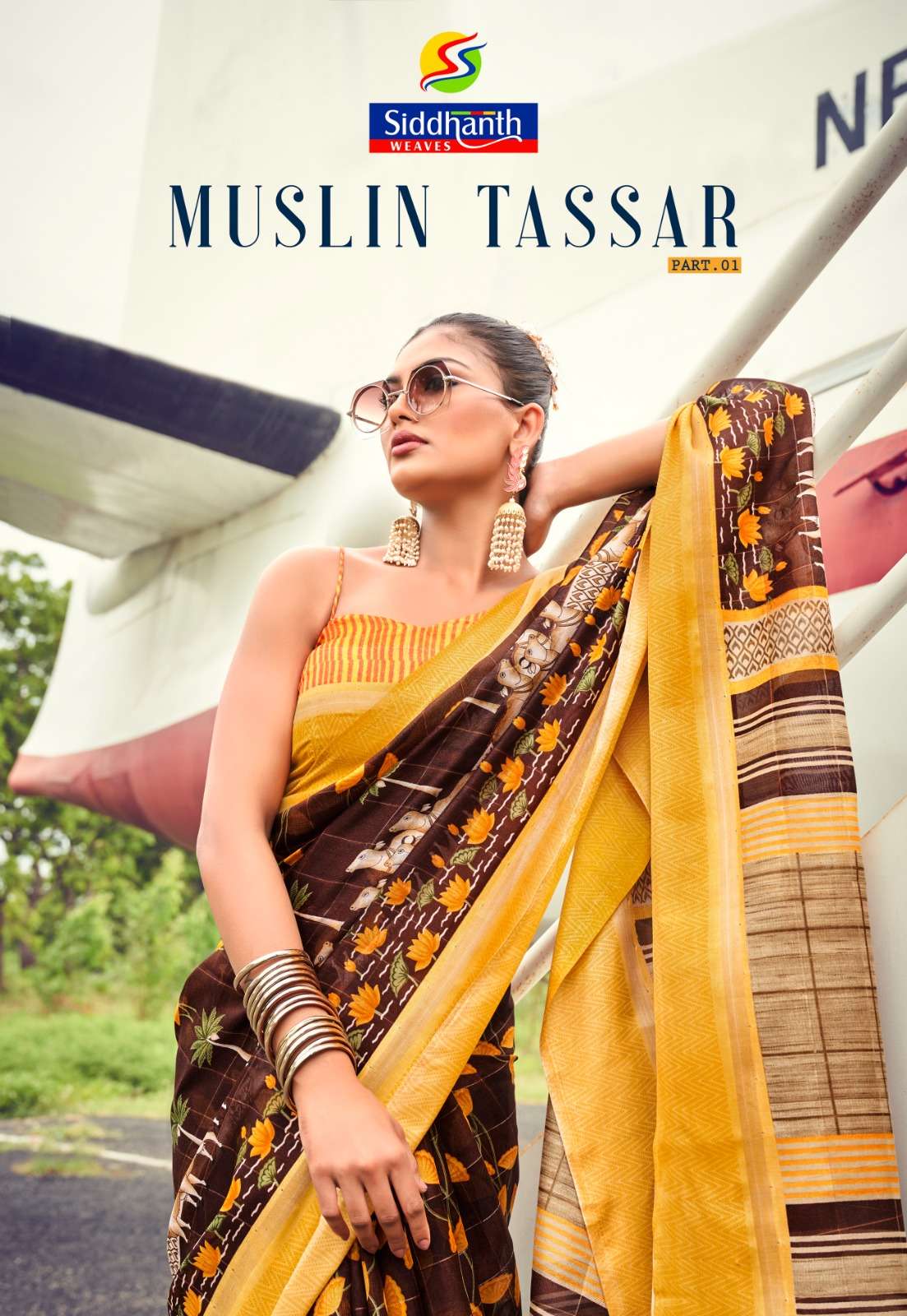 MUSLIN TASSAR BY ASLIWHOLESALE DESIGNER SOFT COTTON KHADI SAREES