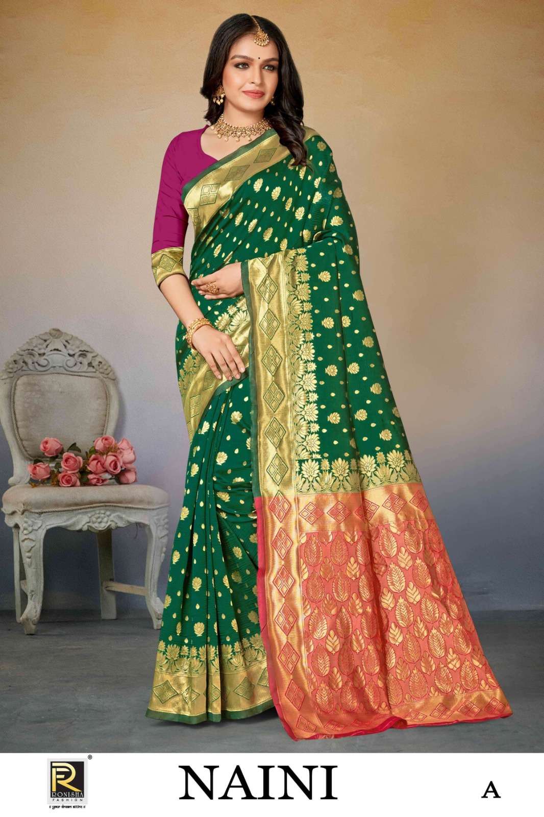 NAINI BY RONISHA FASHION DESIGNER FANCY BANARASI SILK SAREES