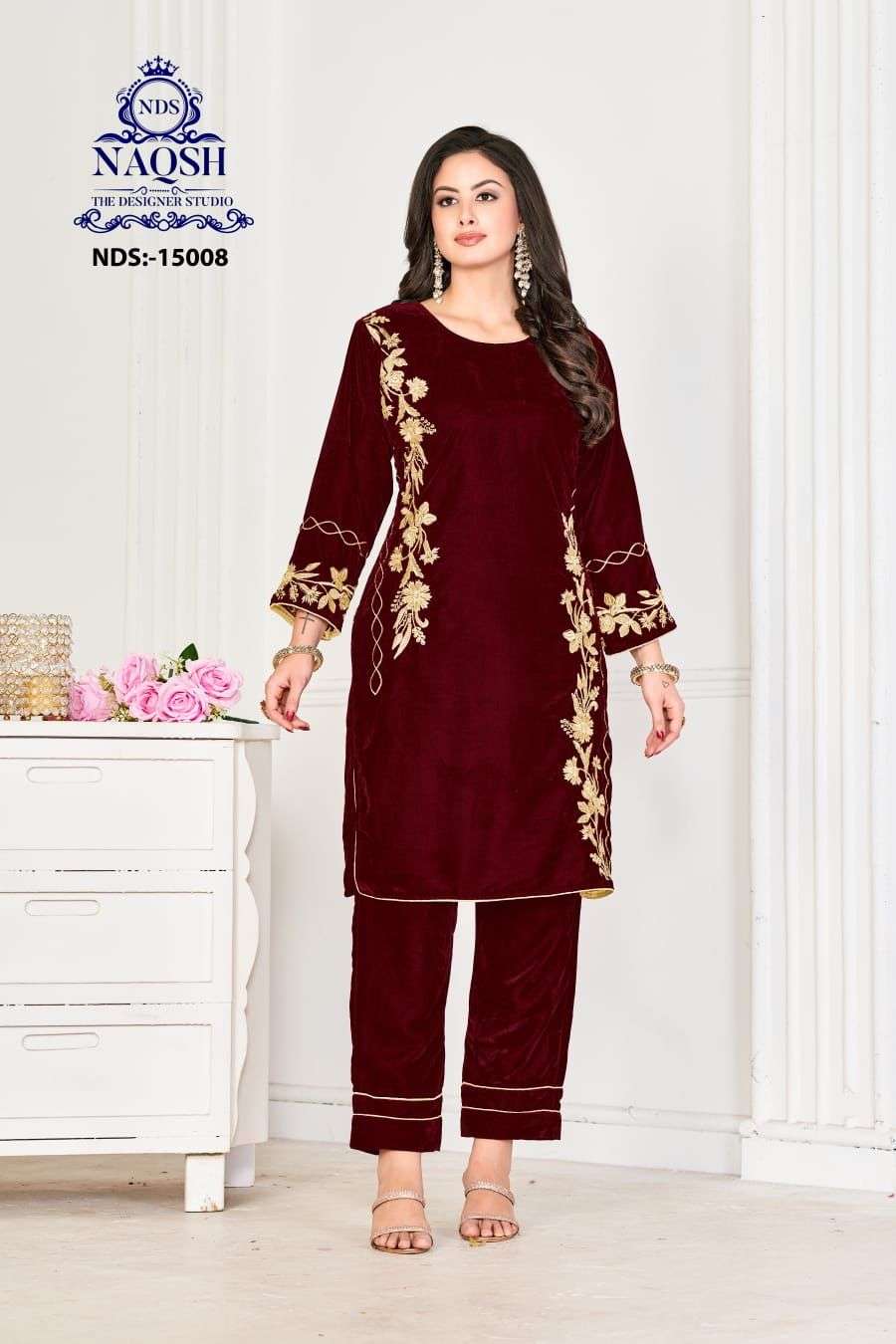 NAQSH 15008 NX BY ASLIWHOLESALE VELVET EMBROIDERY PAKISTANI DRESS