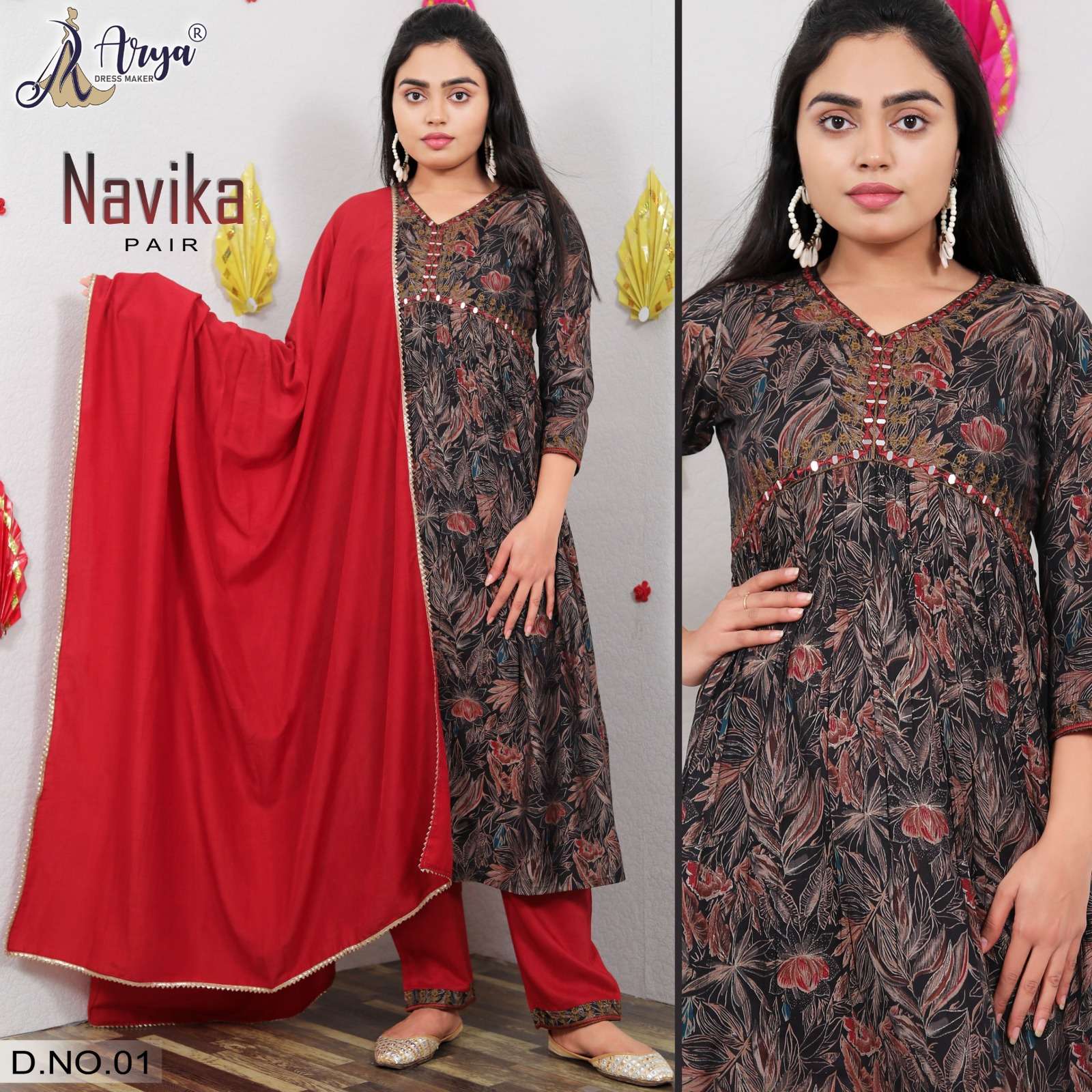 NAVIKA BY ARYA DRESS MAKER DESIGNER FANCY COTTON PRINT DRESSES