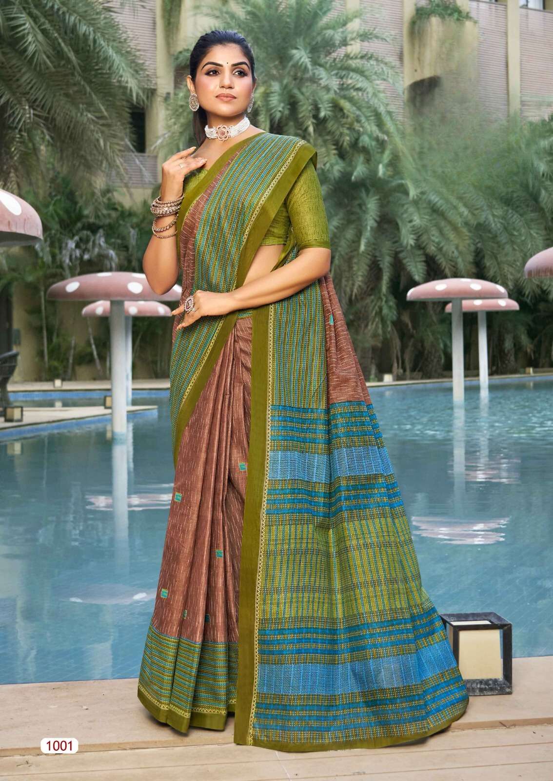 NAYANTARA VOL-1 BY ASLIWHOLESALE 1001 TO 1010 SERIES COTTON PRINT SAREES