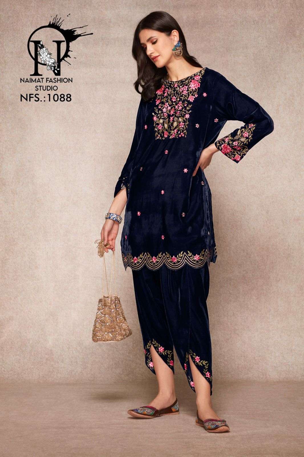 NFS 1088 BY NAIMAT FASHION STUDIO PURE 9000 VELVET  PAKISTANI DRESSES