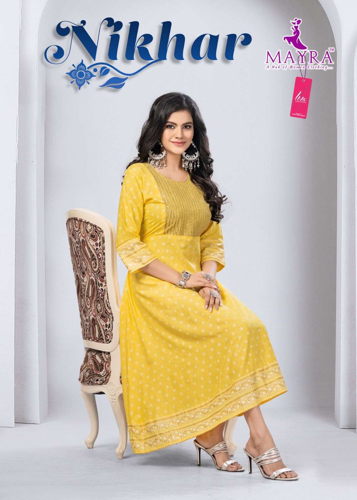 NIKHAR BY MAYRA 80448 TO 80453 SERIES FANCY VISCOSE RAYON PRINTED KURTIS