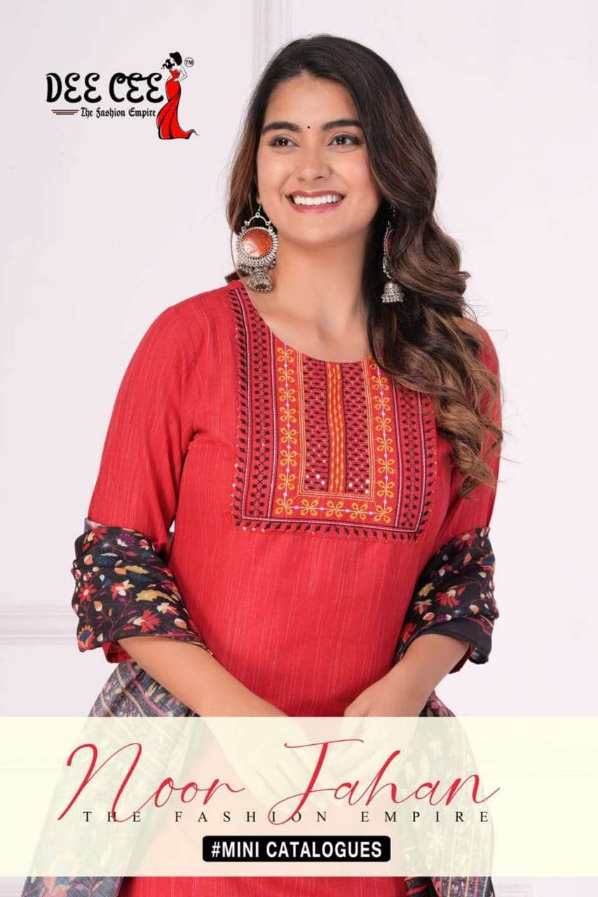 NOOR JAHAN BY DEE CEE 1001 TO 1004 SERIES DESIGNER COTTON DRESSES