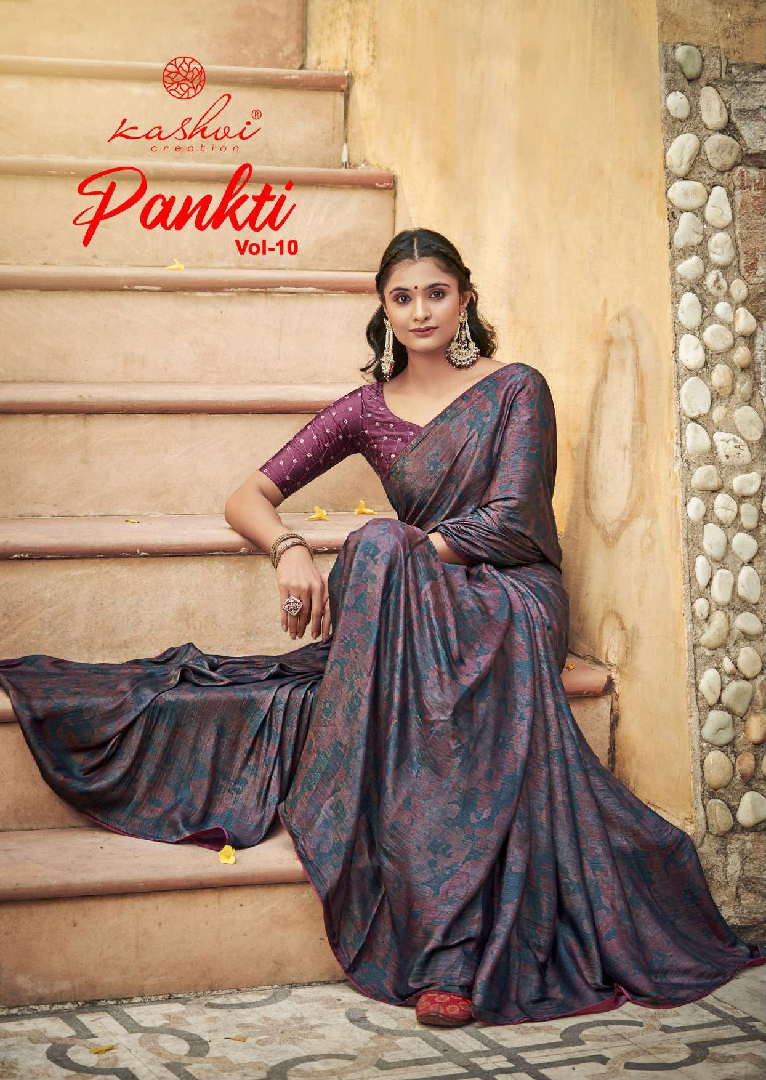 PANKTI VOL-10 BY KASHVI CREATION SILK WITH WAEVING BORDER SAREES