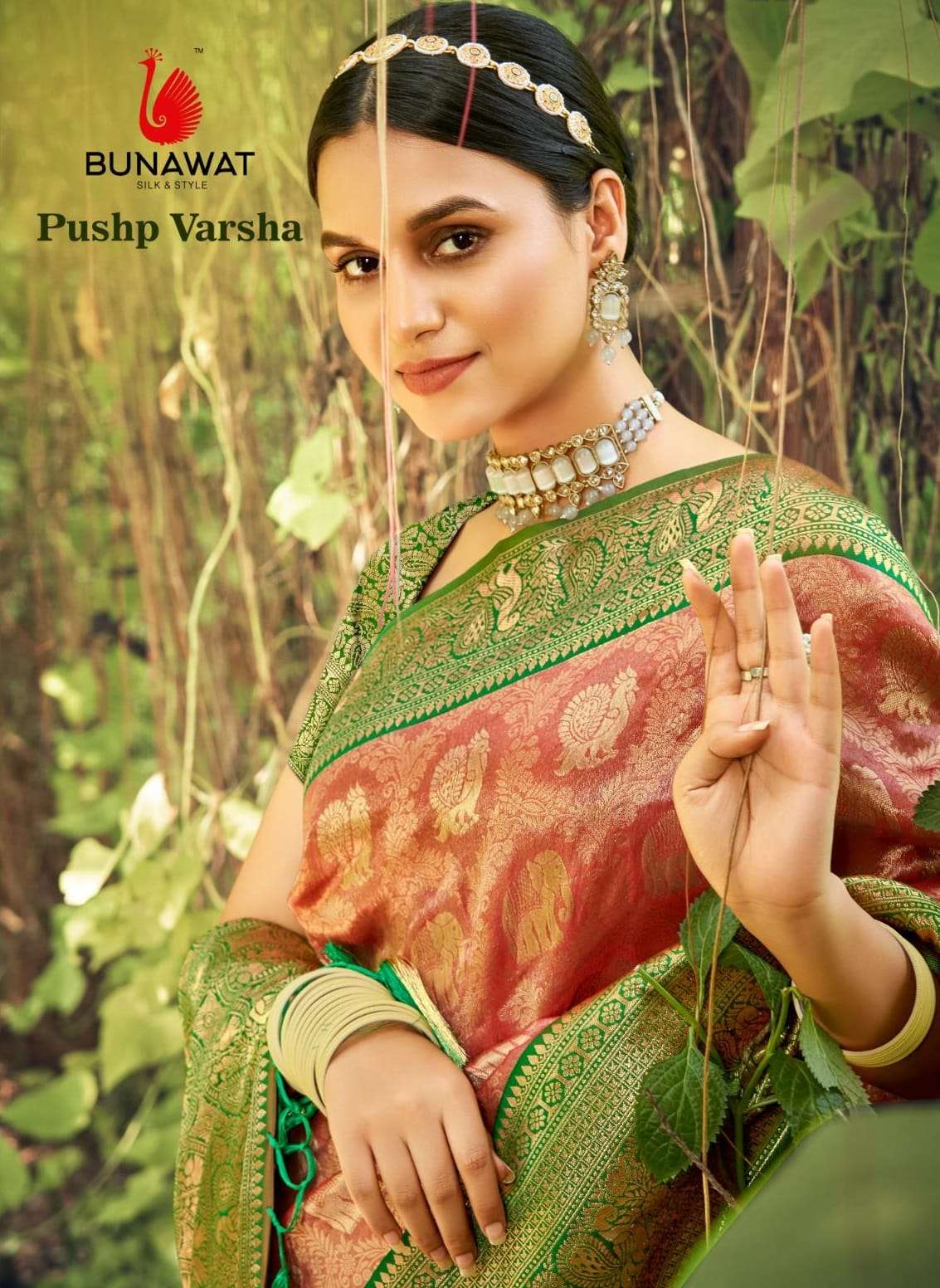 PUSHP VARSHA BY BUNAWAT 1001 TO 1004 SERIES KANJIVARM  SILK WORK SAREES