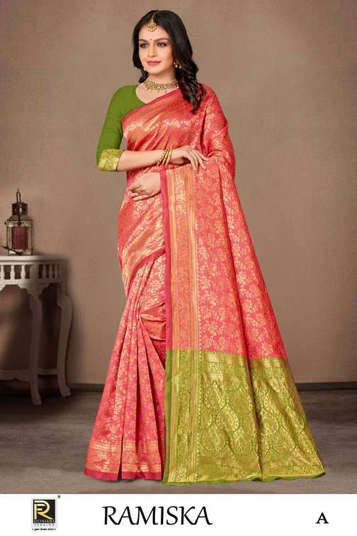 RAMISKA BY RONISHA FASHION DESIGNER FANCY BANARASI SILK SAREES