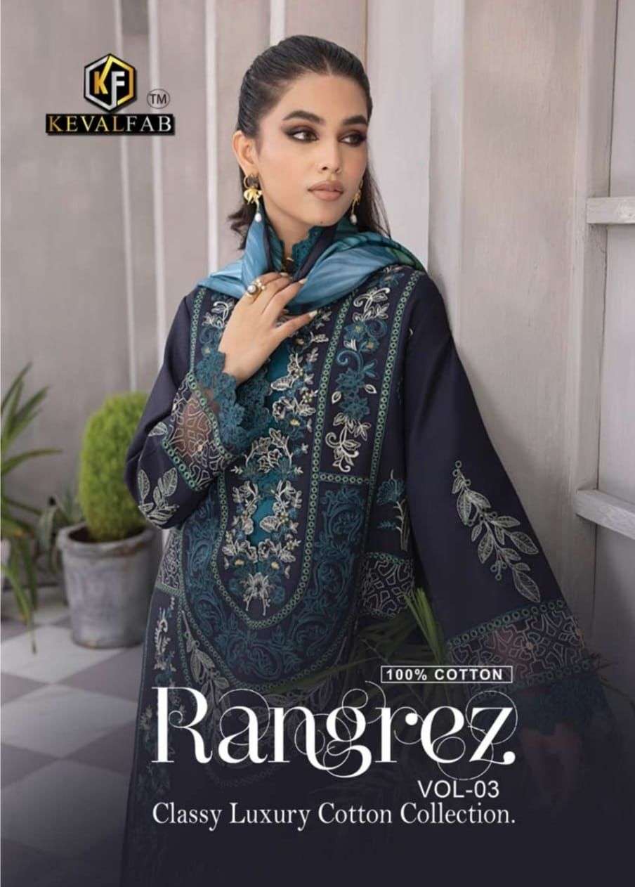 RANGREZ VOL-3 BY KEVAL FAB 1301 TO 1310 SERIES HEAVY COTTON PRINT DRESSES