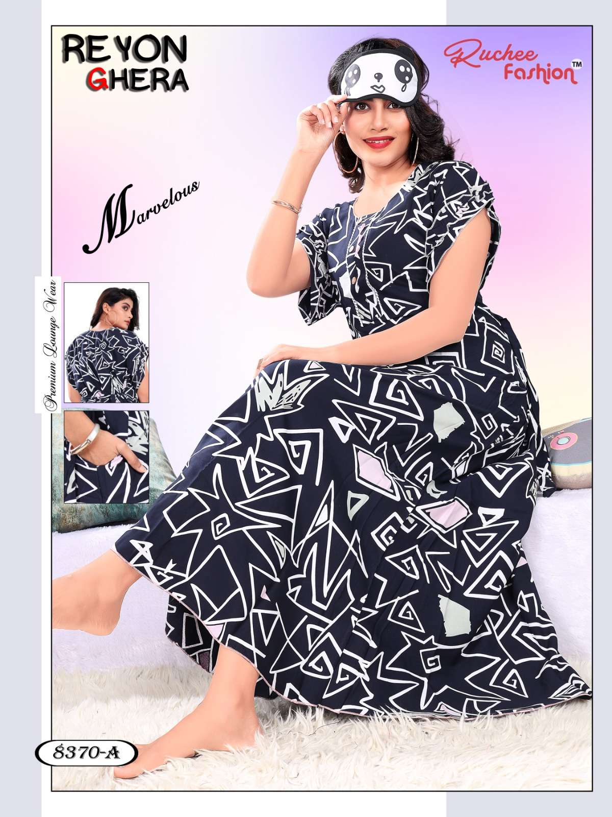 REHA VOL-22 BY ASLIWHOLESALE FANCY RAYON GOWN NIGHTY