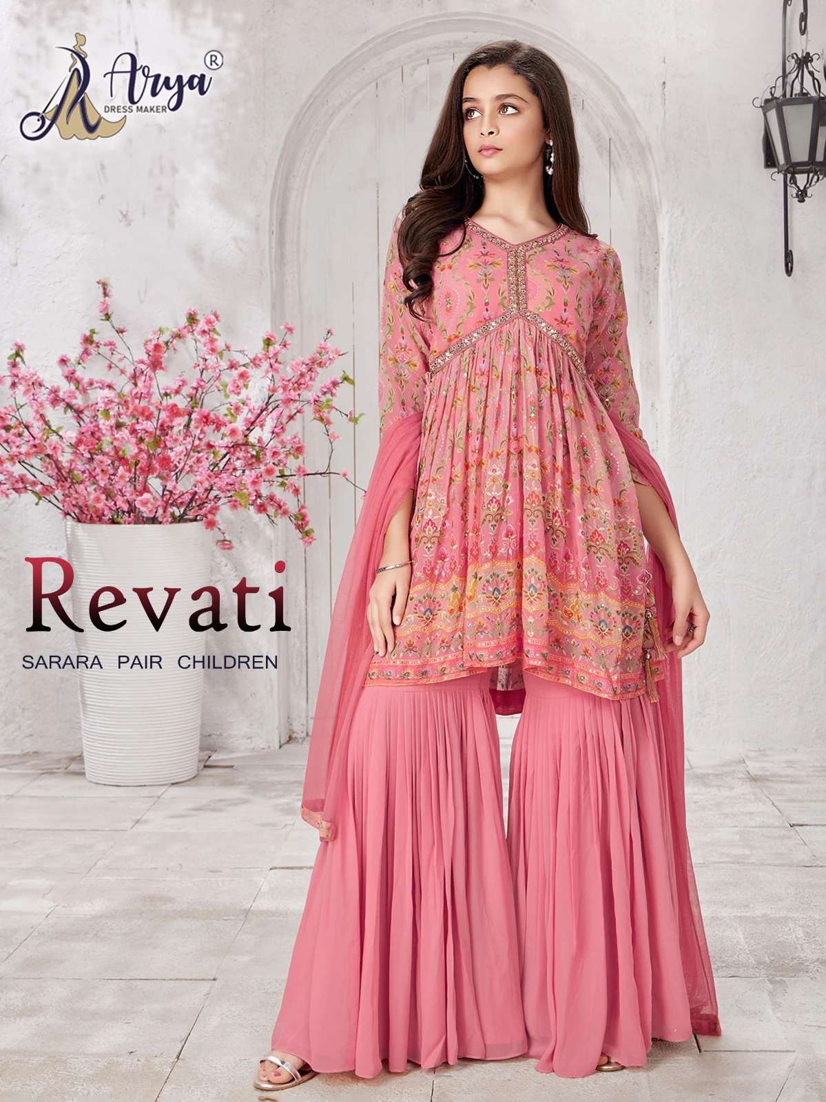 REVATI BY ARYA DRESS MAKER DESIGNER FANCY MUSLIN PRINT DRESSES