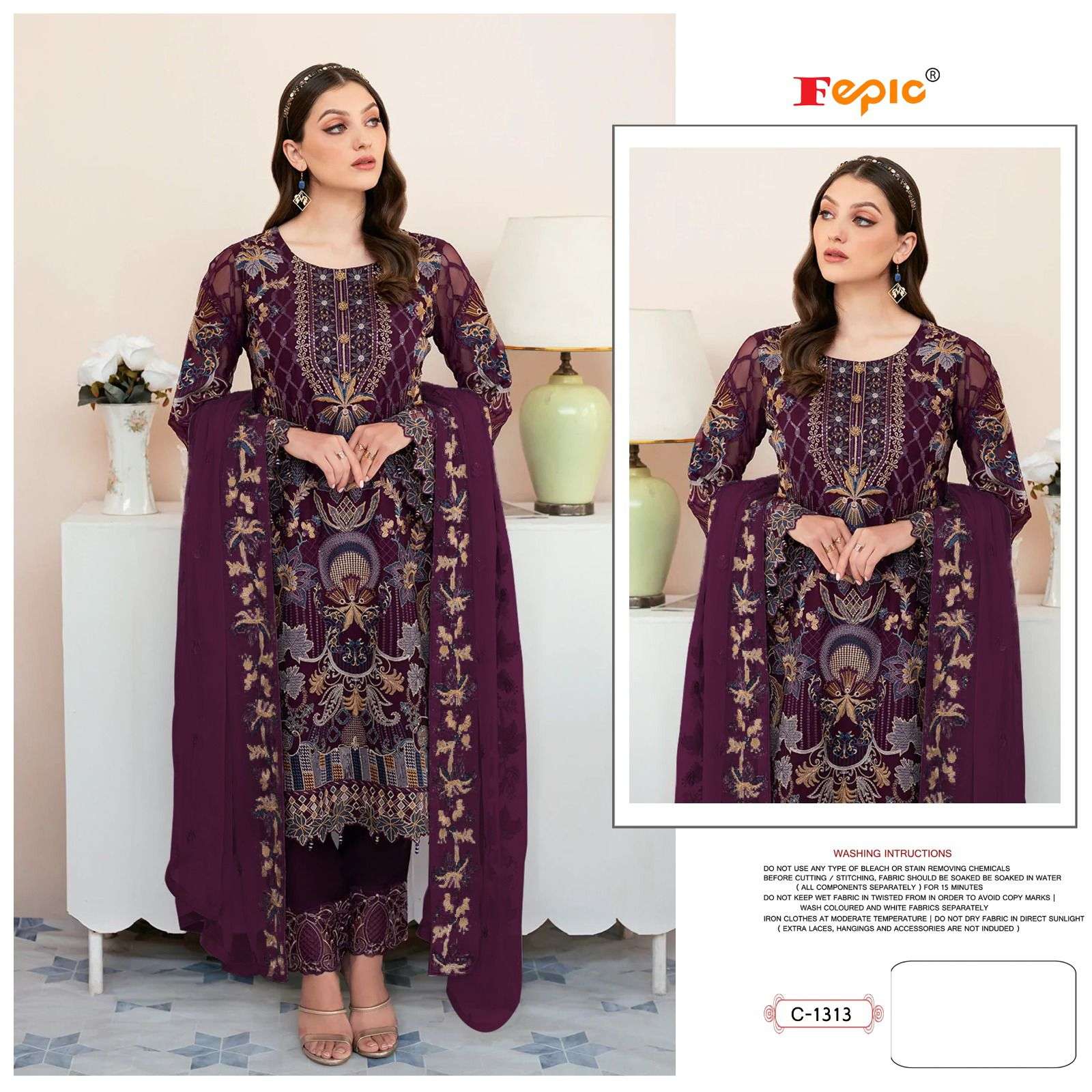 ROSEMEEN C 1313 HIT DESIGN BY FEPIC HEAVY GEORGETTE PAKISTANI DRESSES