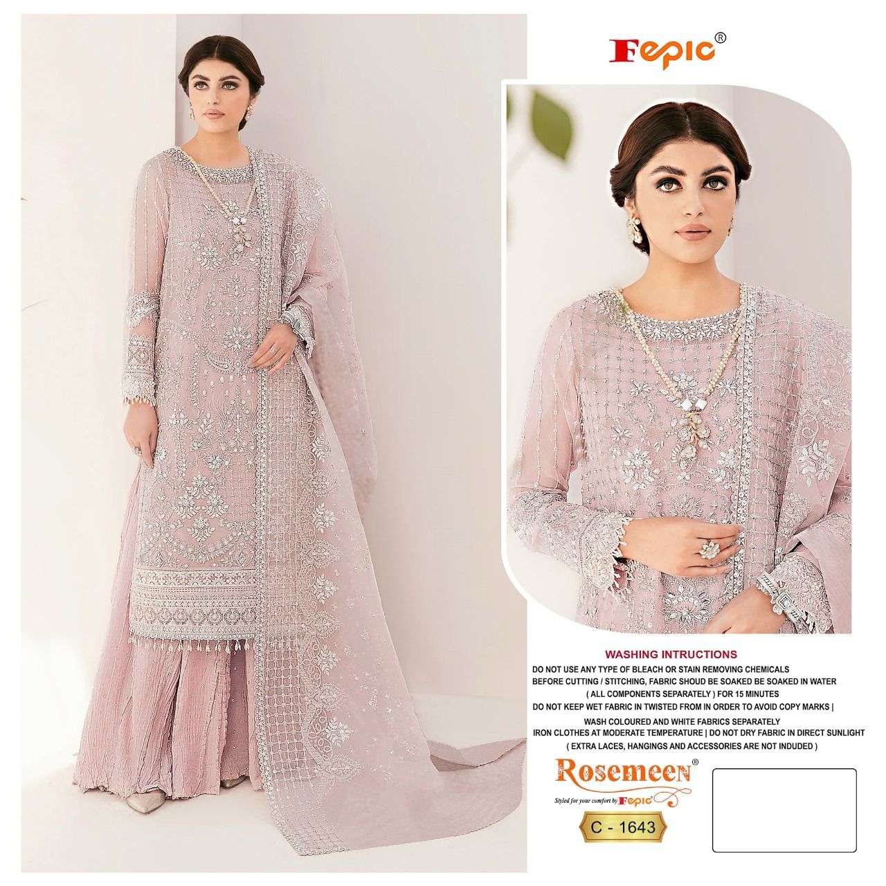 ROSEMEEN C-1643 NX BY FEPIC HEAVY GEORGETTE PAKISTANI DRESSES