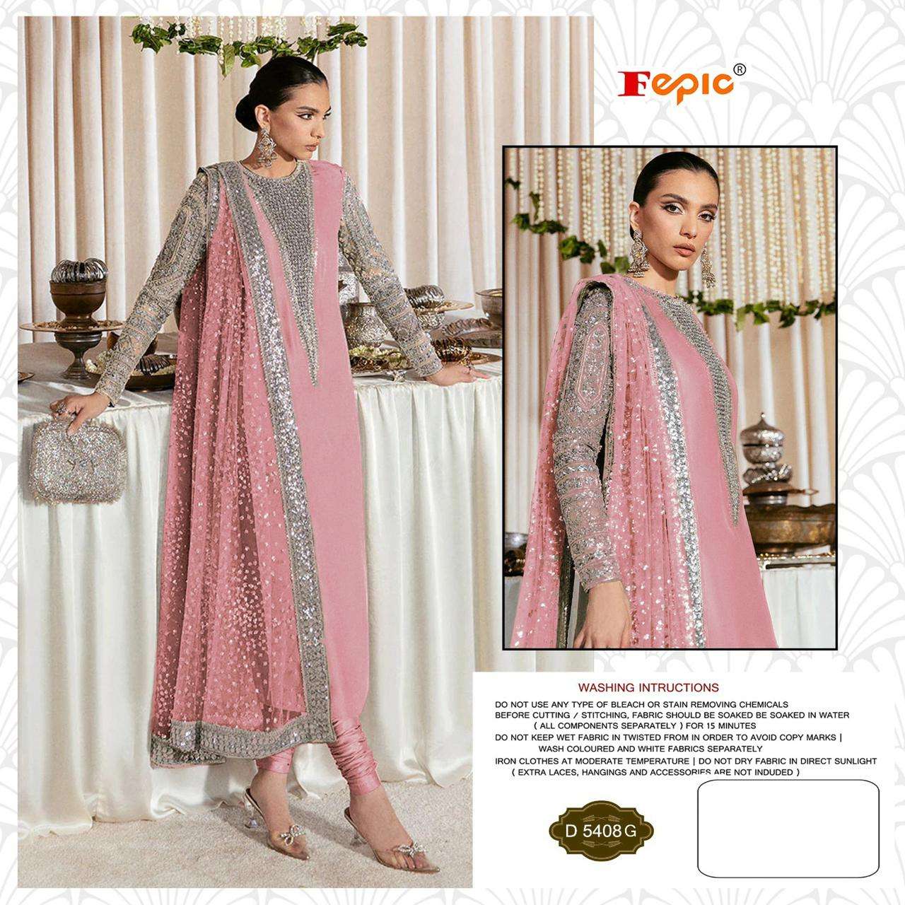 ROSEMEEN D-5408 COLOURS BY FEPIC 5408-G TO 5408-I SERIES GEORGETTE PAKISTANI DRESSES