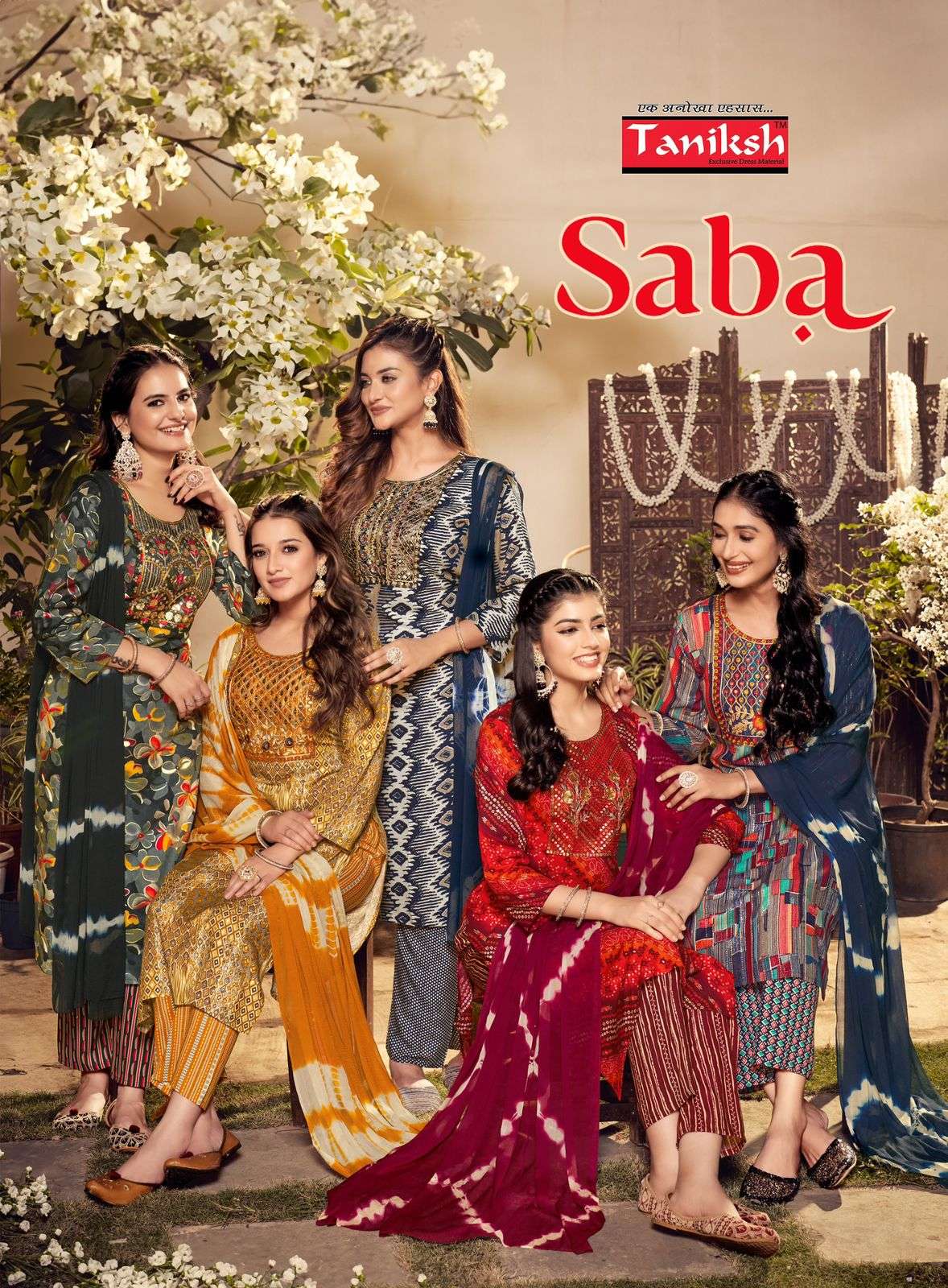 SABA BY TANIKSH 101 TO 108 SERIES DESIGNER RAYON STITCHED DRESSES