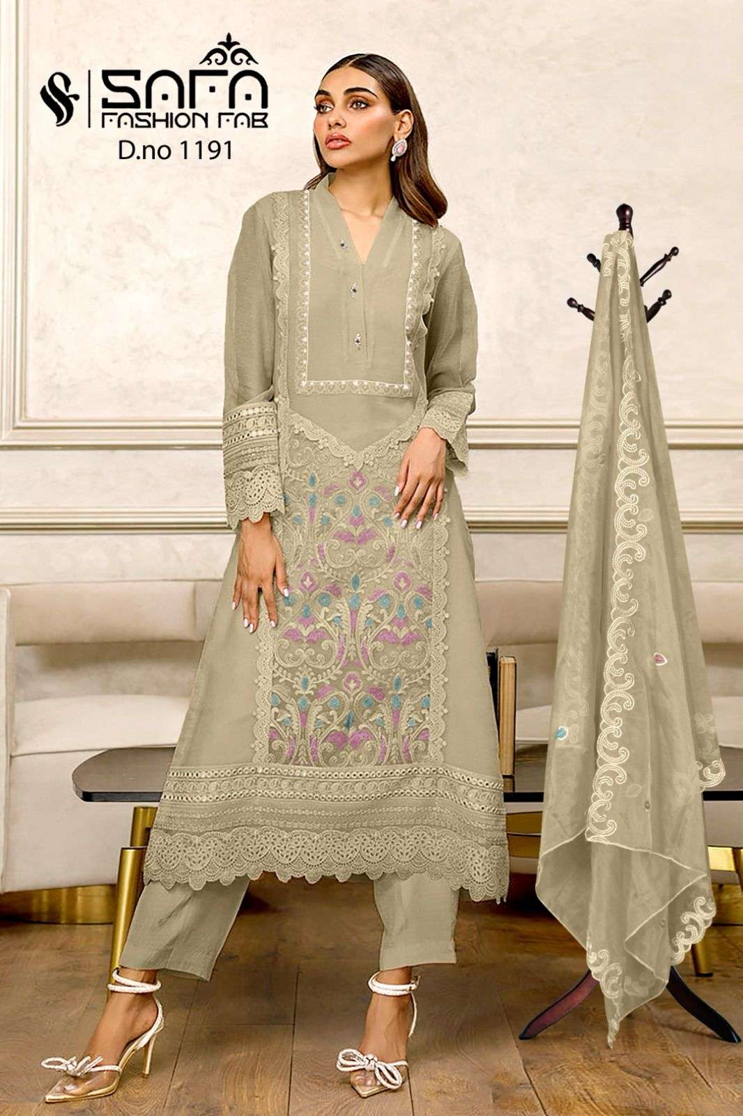 SAFA 1191 BY SAFA FASHION FAB HEAVY GEORGETTE WORK STITCHED DRESSES