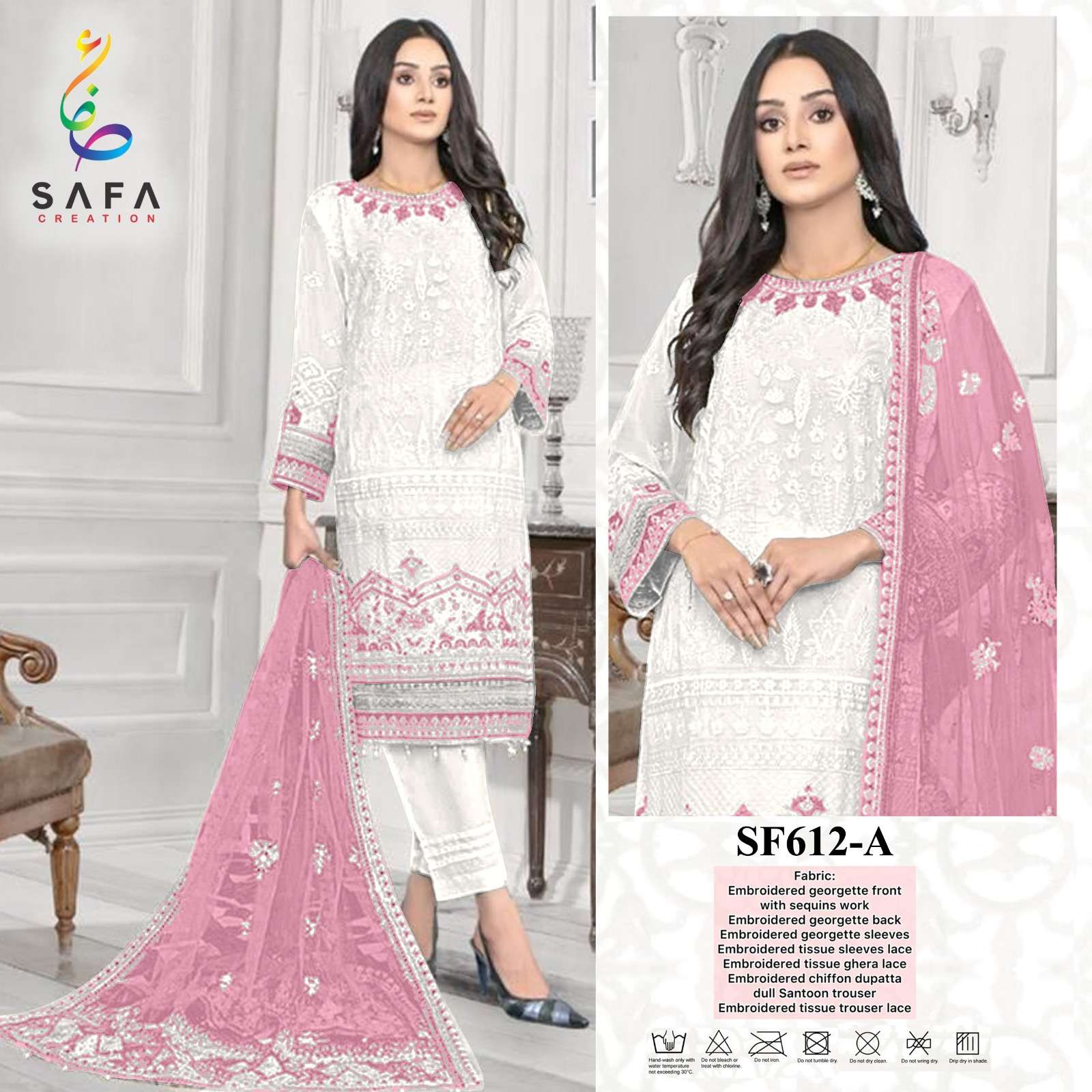 SAFA 612 COLOURS ZARKHAN BY SAFA CREATION DESIGNER FAUX GEORGETTE DRESSES