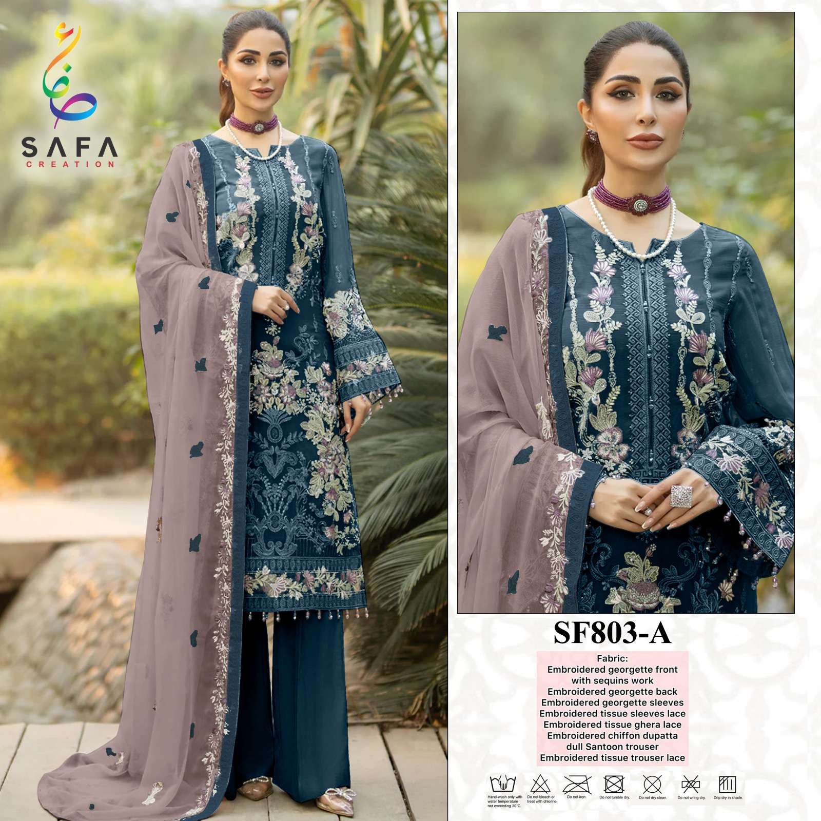 SAFA 803 COLOURS BY SAFA CREATION DESIGNER FAUX GEORGETTE DRESSES