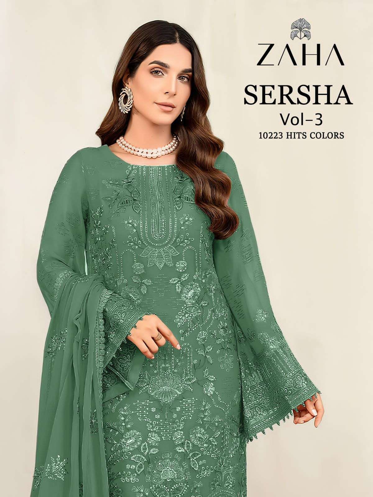 SERSHA VOL-3 BY ZAHA DESIGNER FAUX GEORGETTE PAKISTANI DRESSES