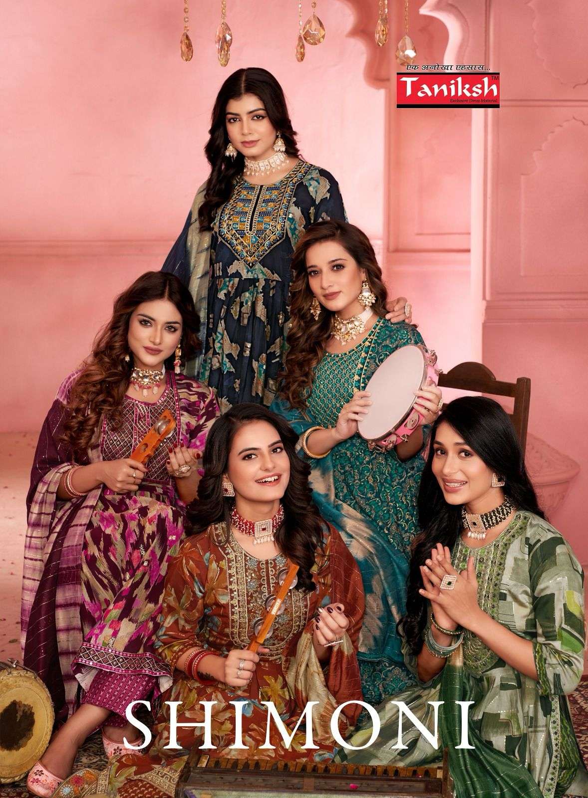 SHIMONI VOL-3 BY TANIKSH 101 TO 108 SERIES DESIGNER MUSLIN STITCHED DRESSES