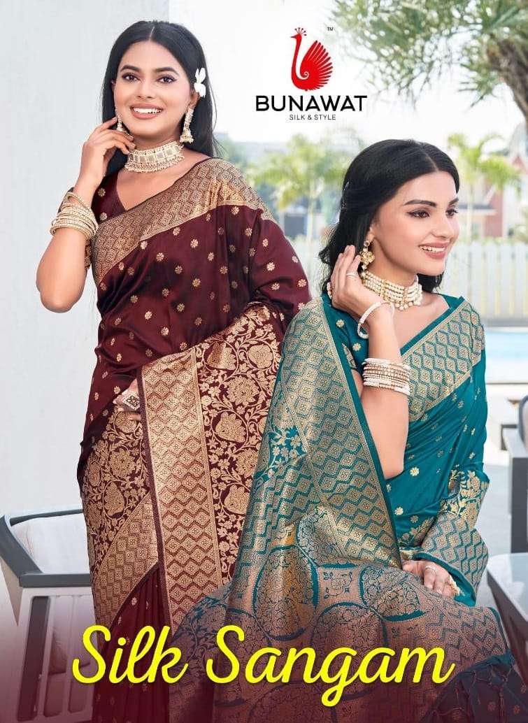 SILK SANGAM BY BUNAWAT 1001 TO 1006 SERIES BANARASI SILK WORK SAREES