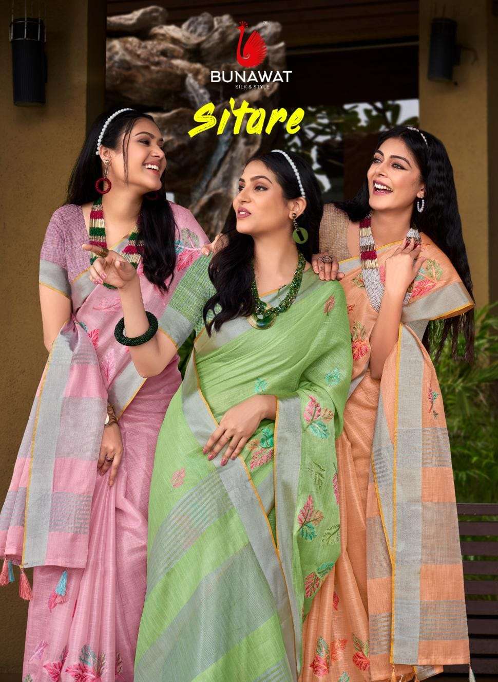 SITARE BY BUNAWAT 1001 TO 1008 SERIES DESIGNER COTTON WORK SAREES