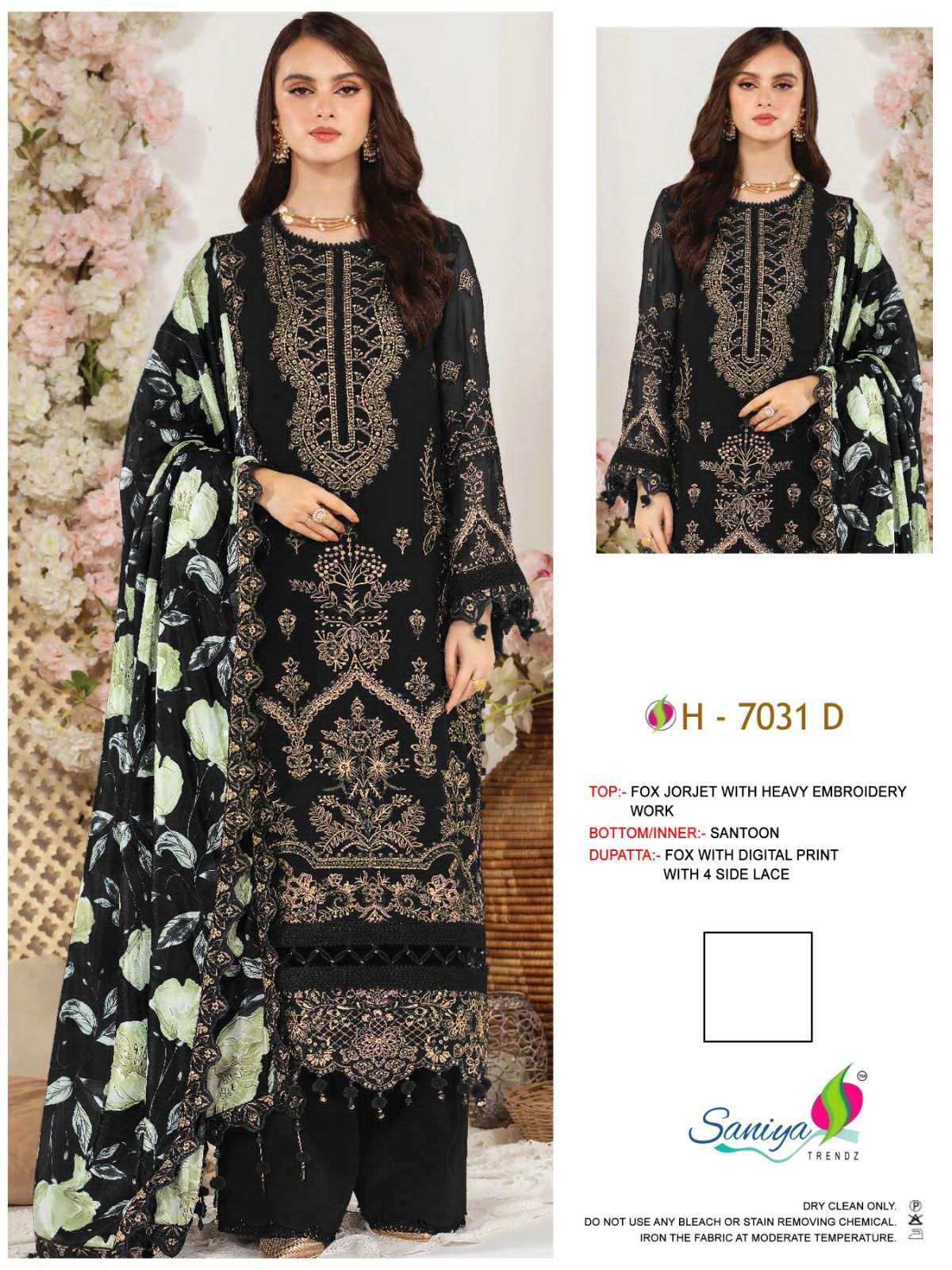 ST-7031 COLOURS BY SANIYA TRENDZ FAUX GEORGETTE PAKISTANI DRESSES