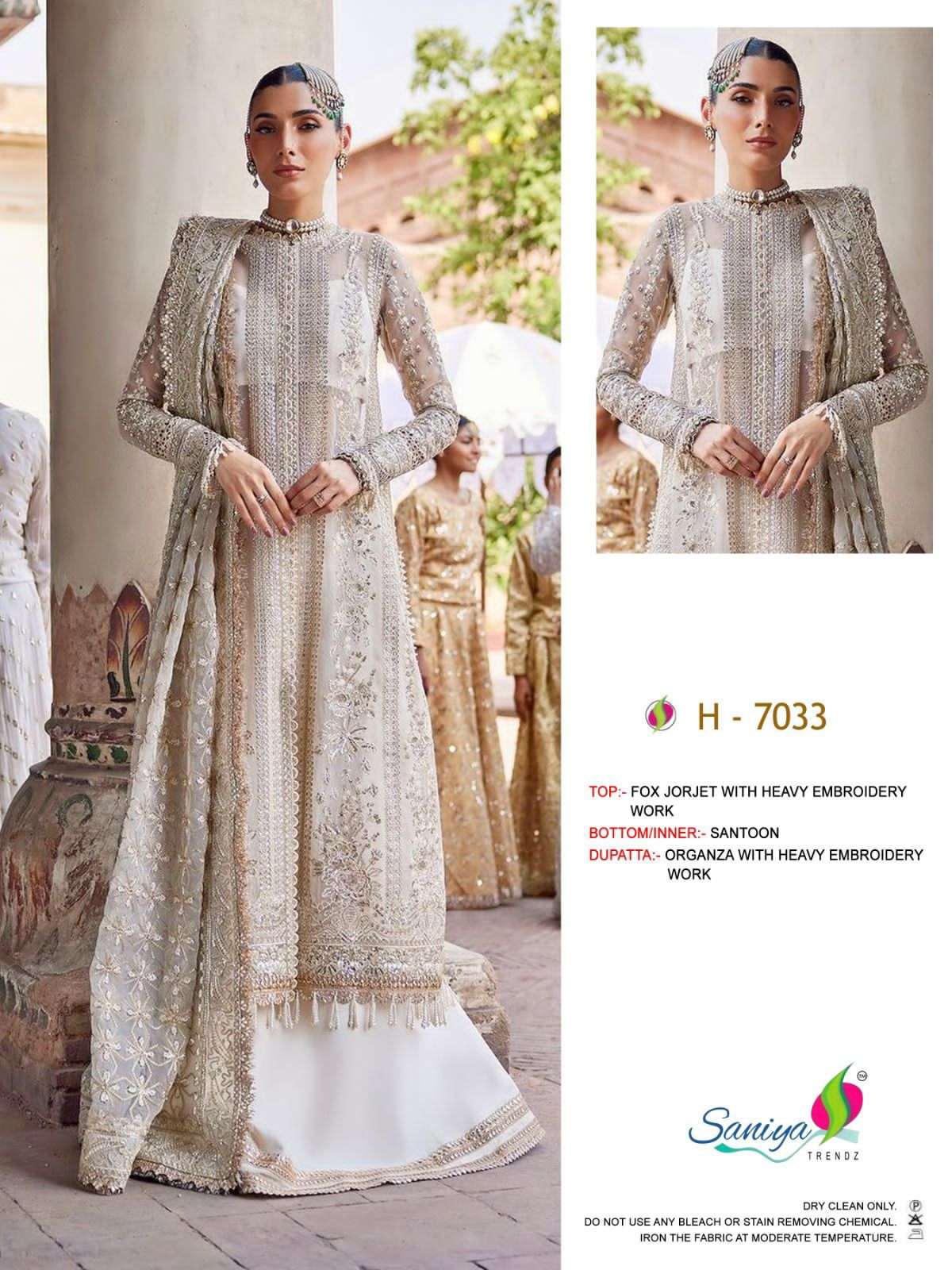 ST-7033 HIT DESIGN BY SANIYA TRENDZ FAUX GEORGETTE PAKISTANI DRESSES