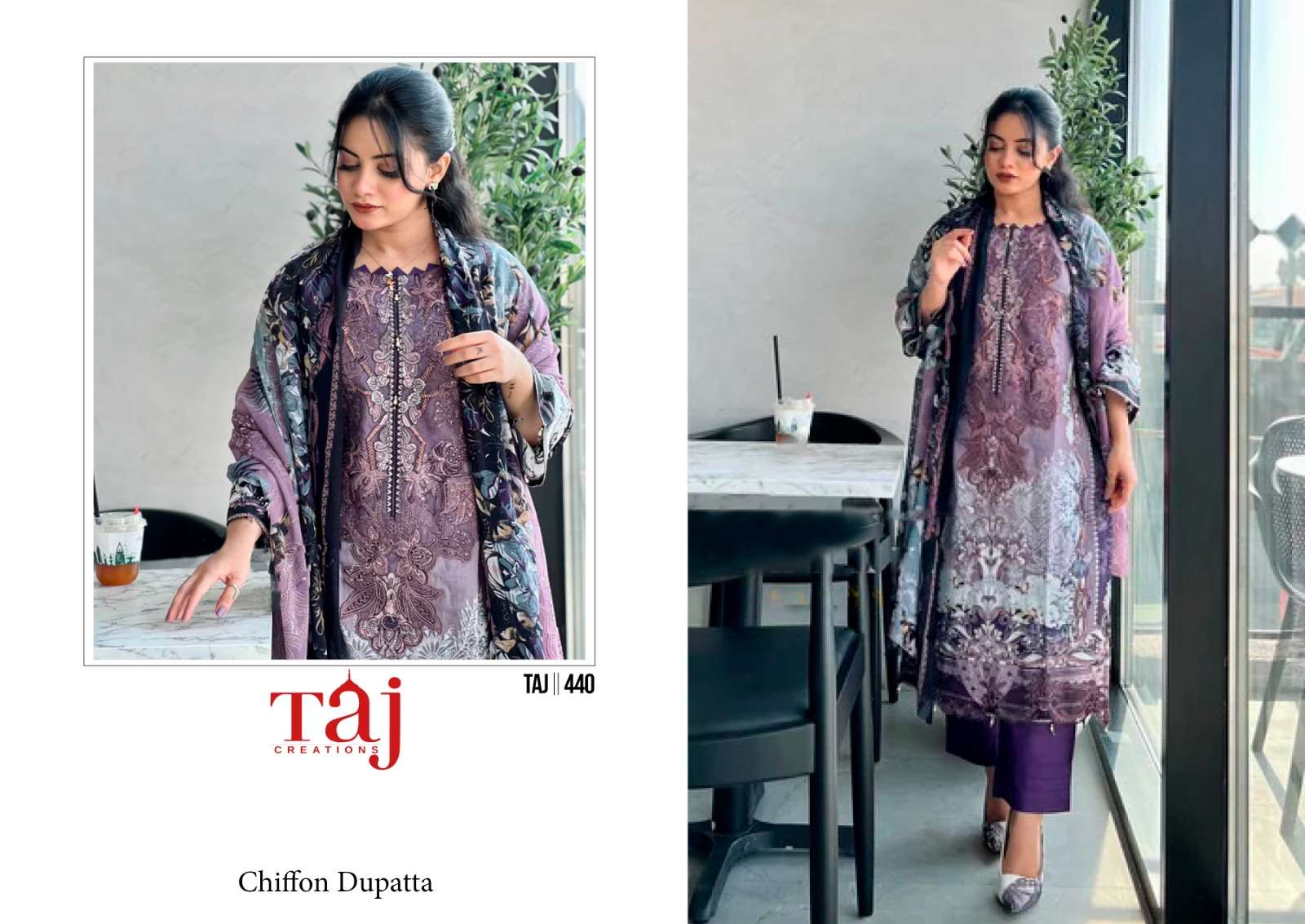 TAJ 439-440 BY TAJ CREATIONS DESIGNER HEAVY COTTON PRINT DRESSES