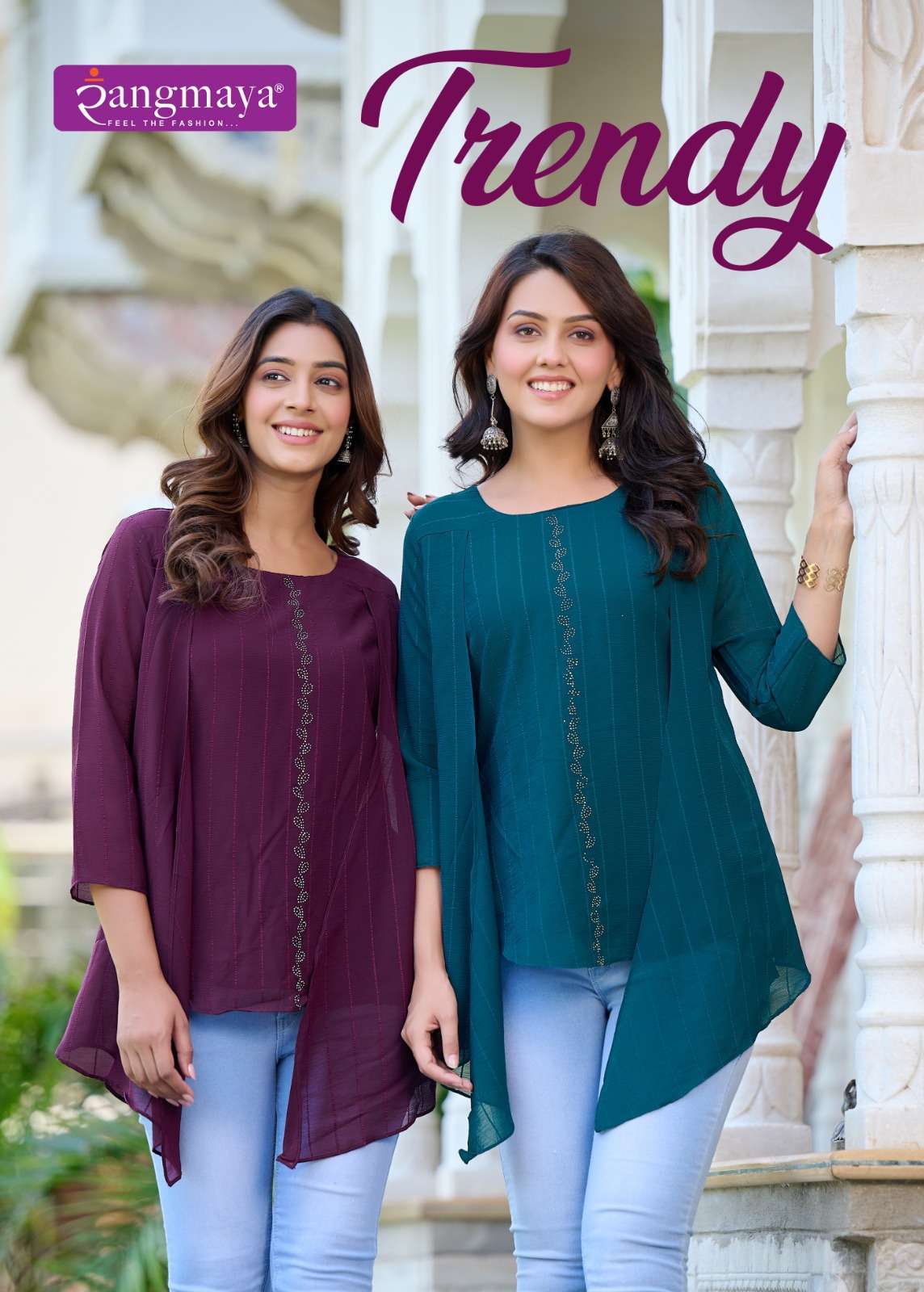 TRENDY BY RANGMAYA 101 TO 106 SERIES FANCY GEORGETTE PRINT TOPS