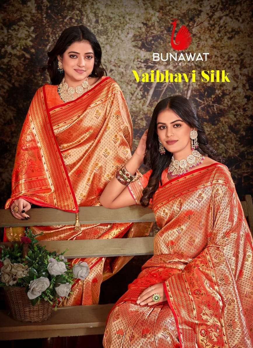 VAIBHAVI SILK VOL-01 BY BUNAWAT 1001 TO 1004 SERIES KANJIVARAM SILK WORK SAREES