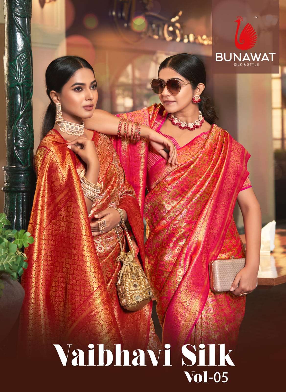 VAIBHAVI SILK VOL-05 BY BUNAWAT 1001 TO 1004 SERIES KANJIVARAM SILK WORK SAREES