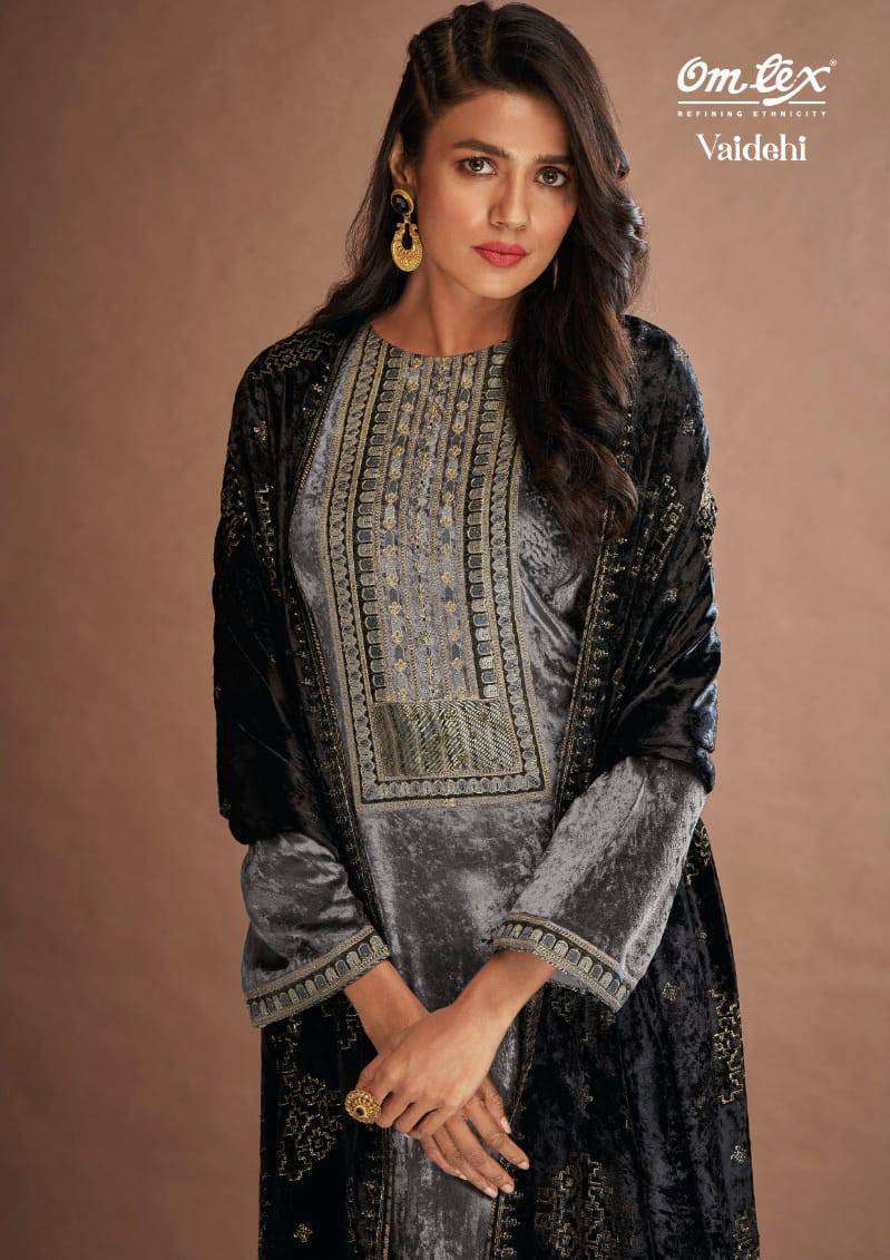 VAIDEHI BY OMTEX DESIGNER PREMIUM SOFT VELVET EMROIDERY DRESSES