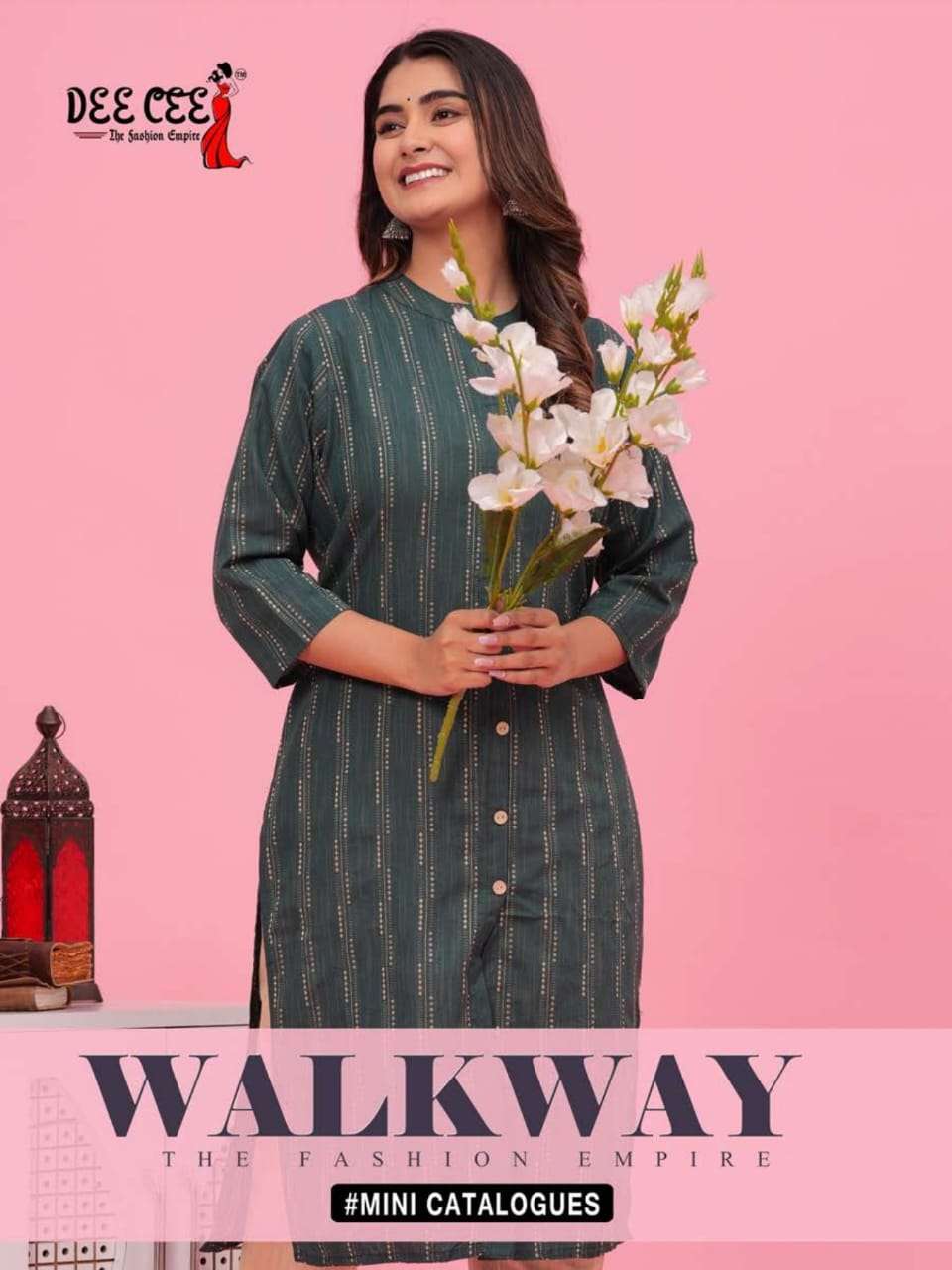 WALKWAY BY DEE CEE 1001 TO 1004 SERIES DESIGNER COTTON PRINT KURTIS