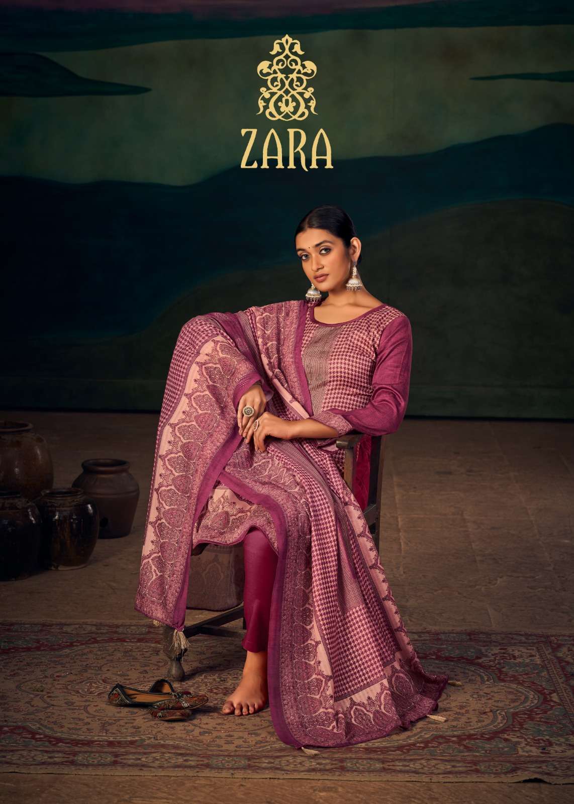 ZARA BY ASLIWHOLESALE 01 TO 07 SERIES DESIGNER SATIN DIGITAL HANDWORK DRESSES