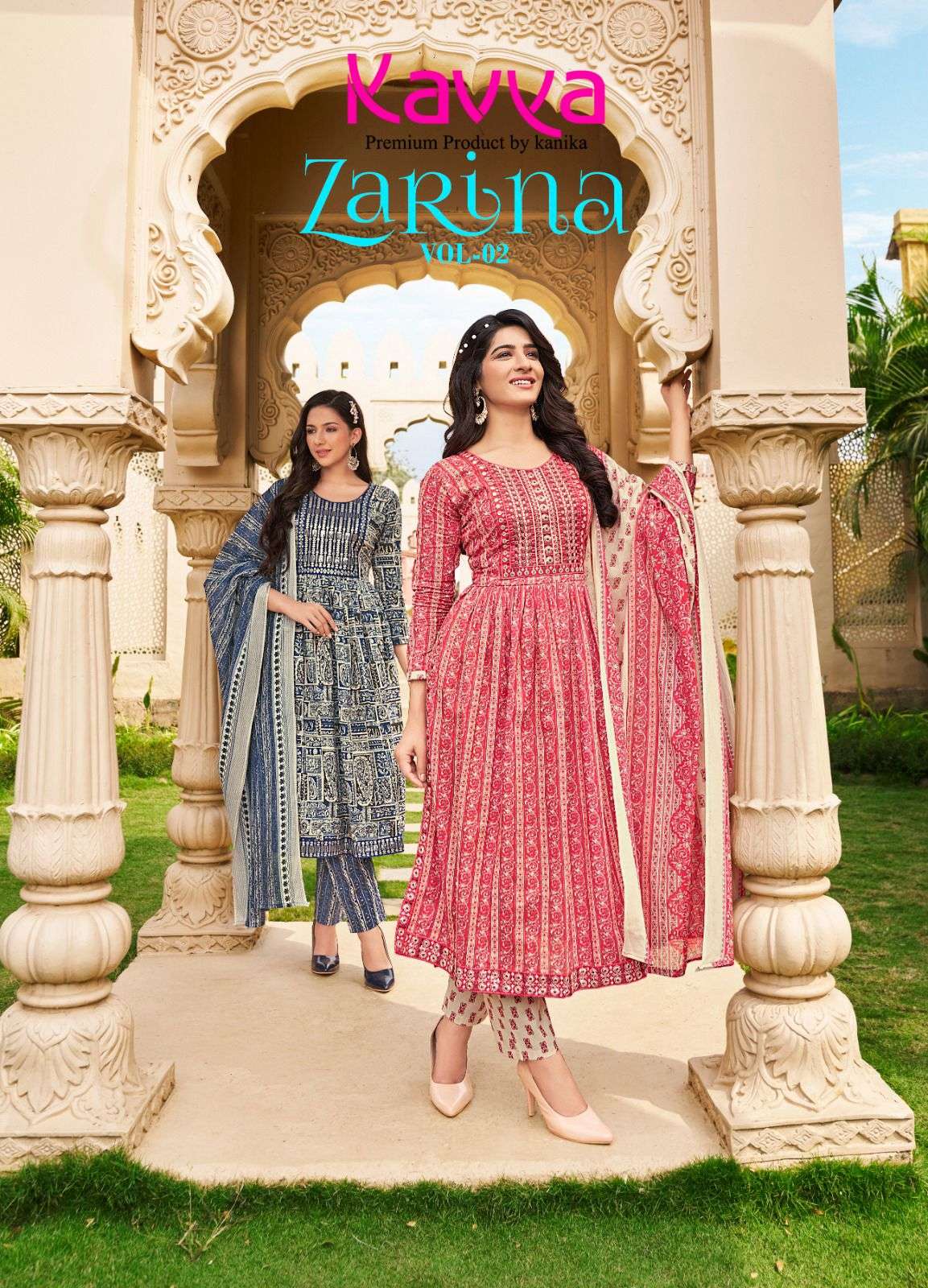 ZARINA VOL-2 BY KAVYA 1001 TO 1010 SERIES DESIGNER COTTON PRINT DRESSES