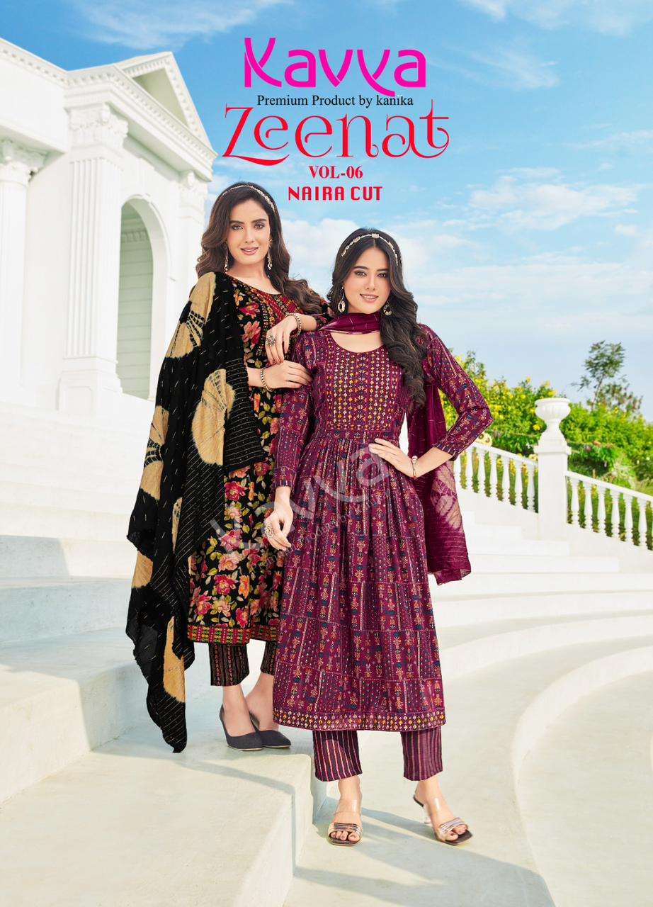 ZEENAT VOL-6 BY KAVYA 1001 TO 1010 SERIES CAPSULE PLRINT DRESSES