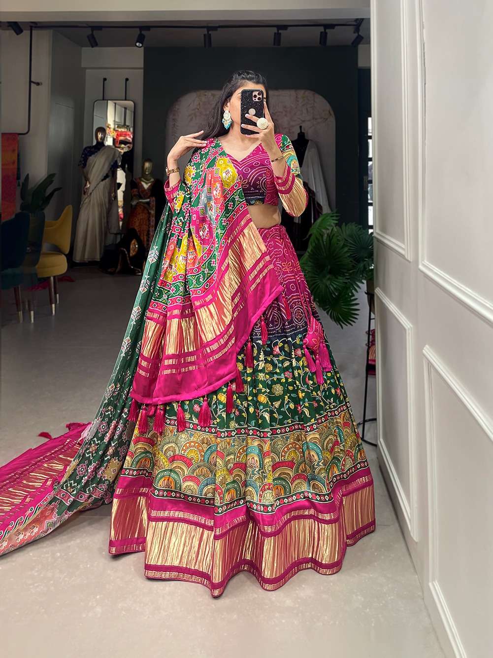 1648 COLOUR BY ASLIWHOLESALE DESIGNER GAJI SILK PRINTED LEHENGA