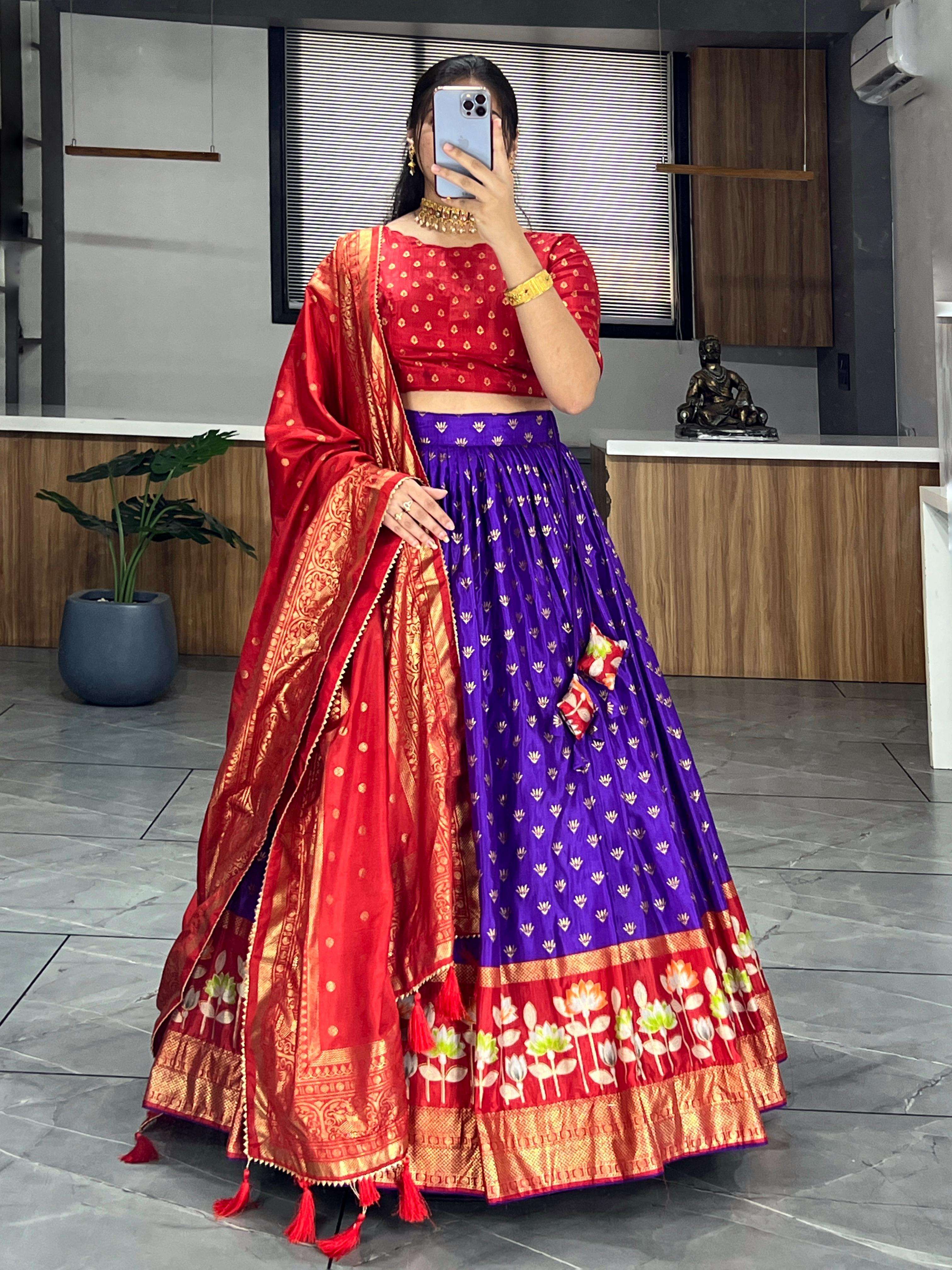 7119 COLOUR BY ASLIWHOLESALE FANCY DESIGNER DOLA SILK PRINTED LEHENGAS