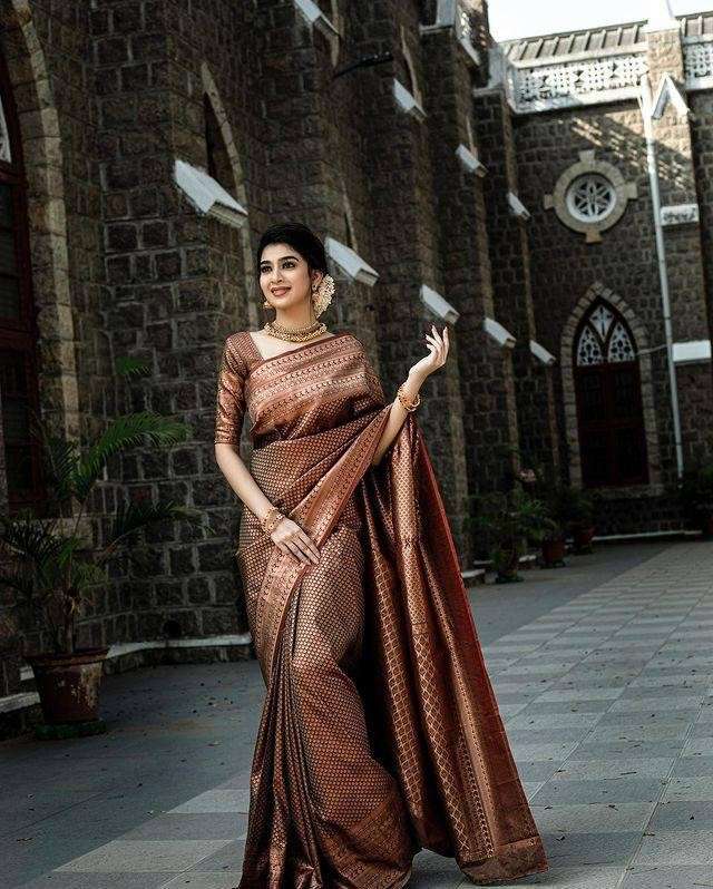 AARYA SILK BY ASLIWHOLESALE DESIGNER SOFT LITCHI SILK PRINTED SAREES